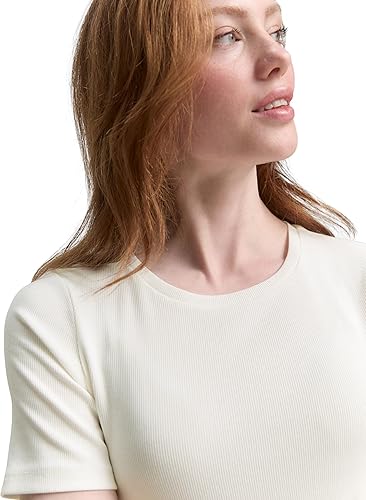 Tom Tailor Offwhite Slim Fit T-shirt