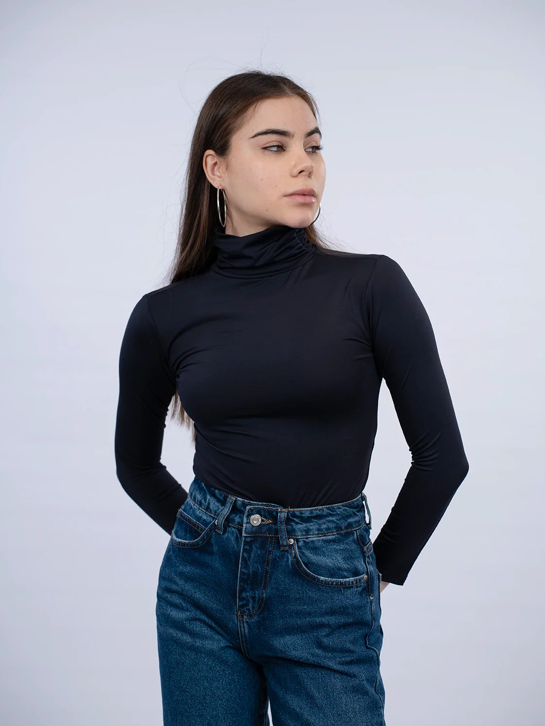 Turtle Neck Black Basic Body