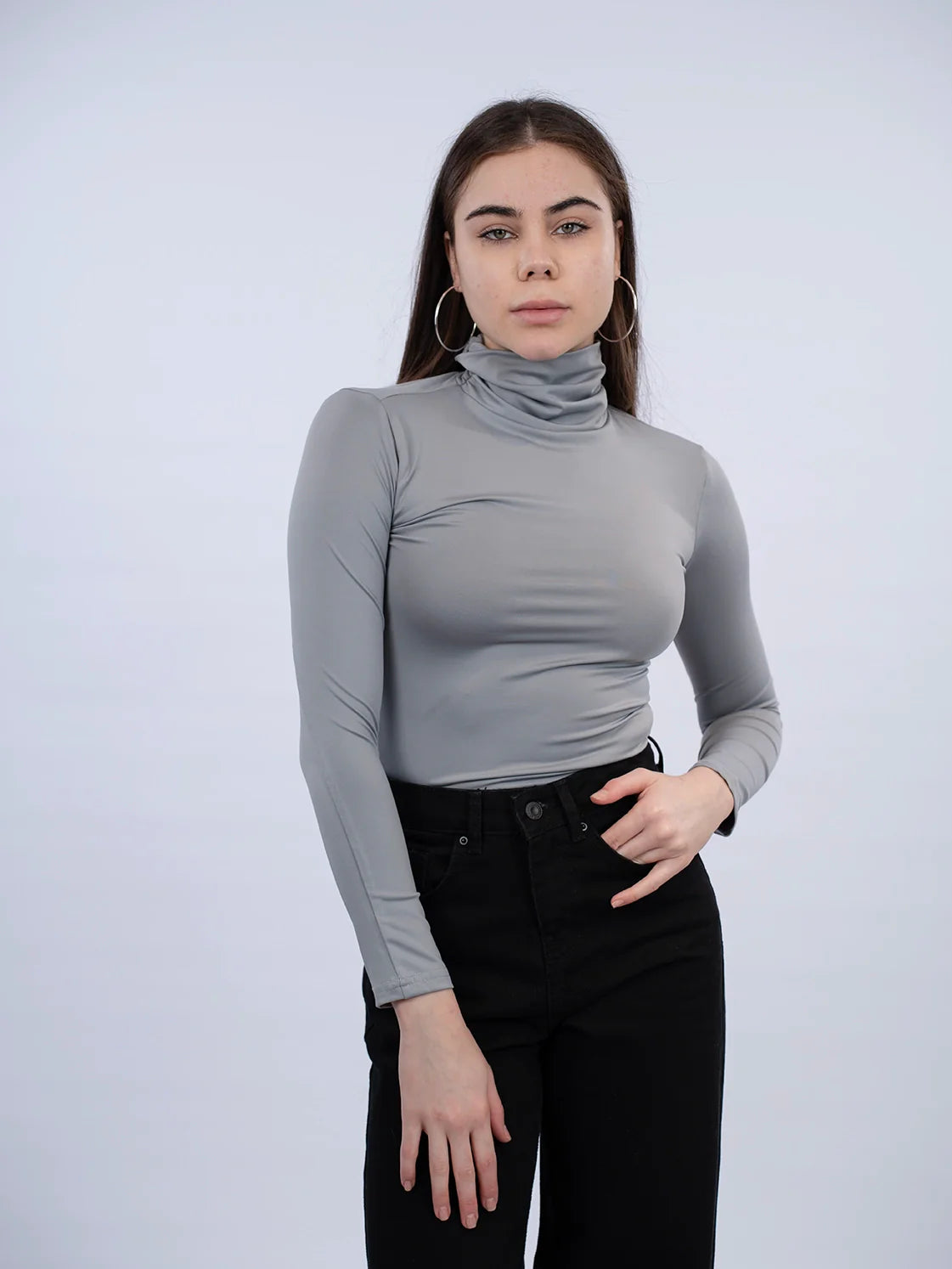 Turtle Neck Grey Basic Body