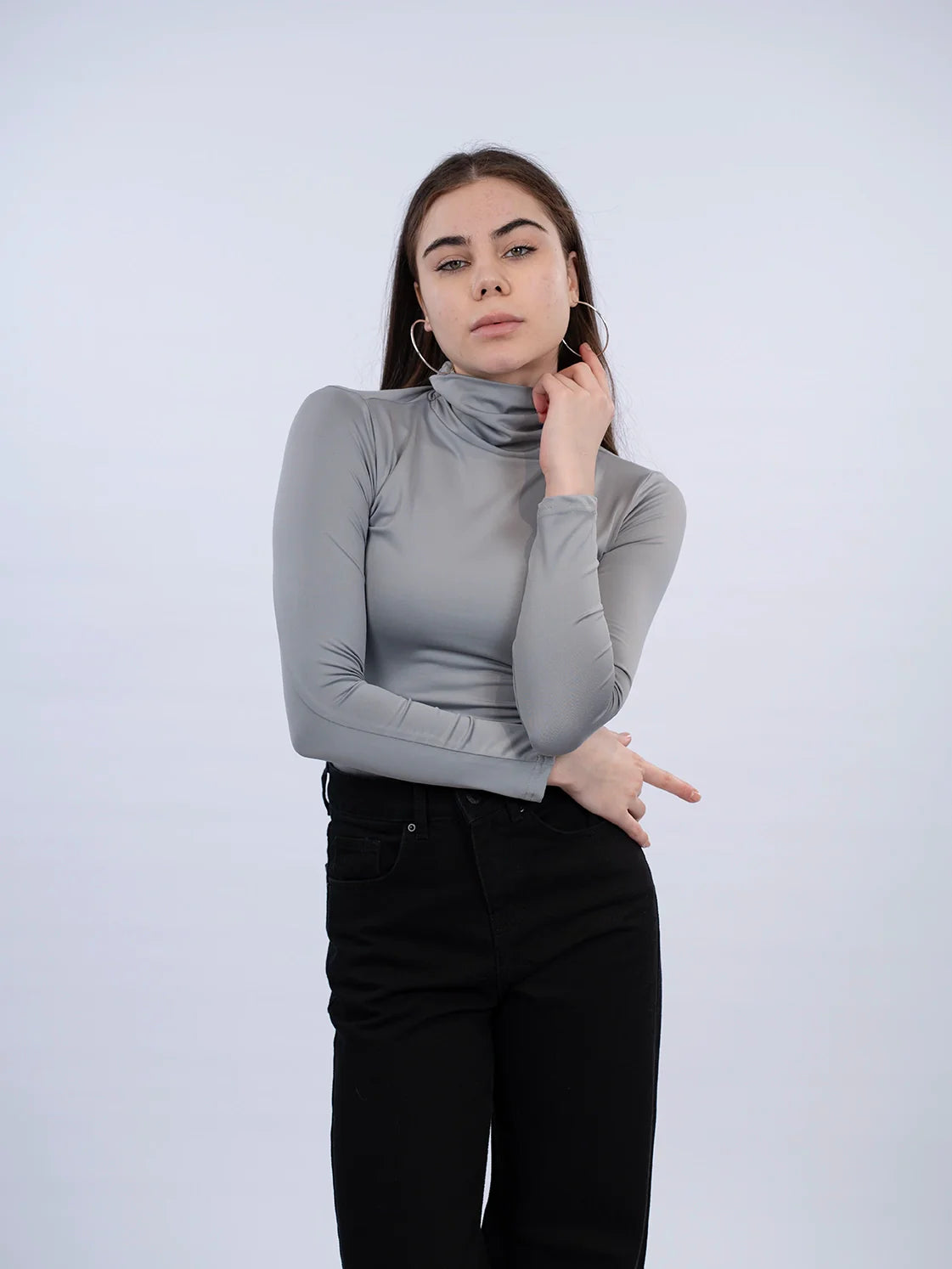 Turtle Neck Grey Basic Body