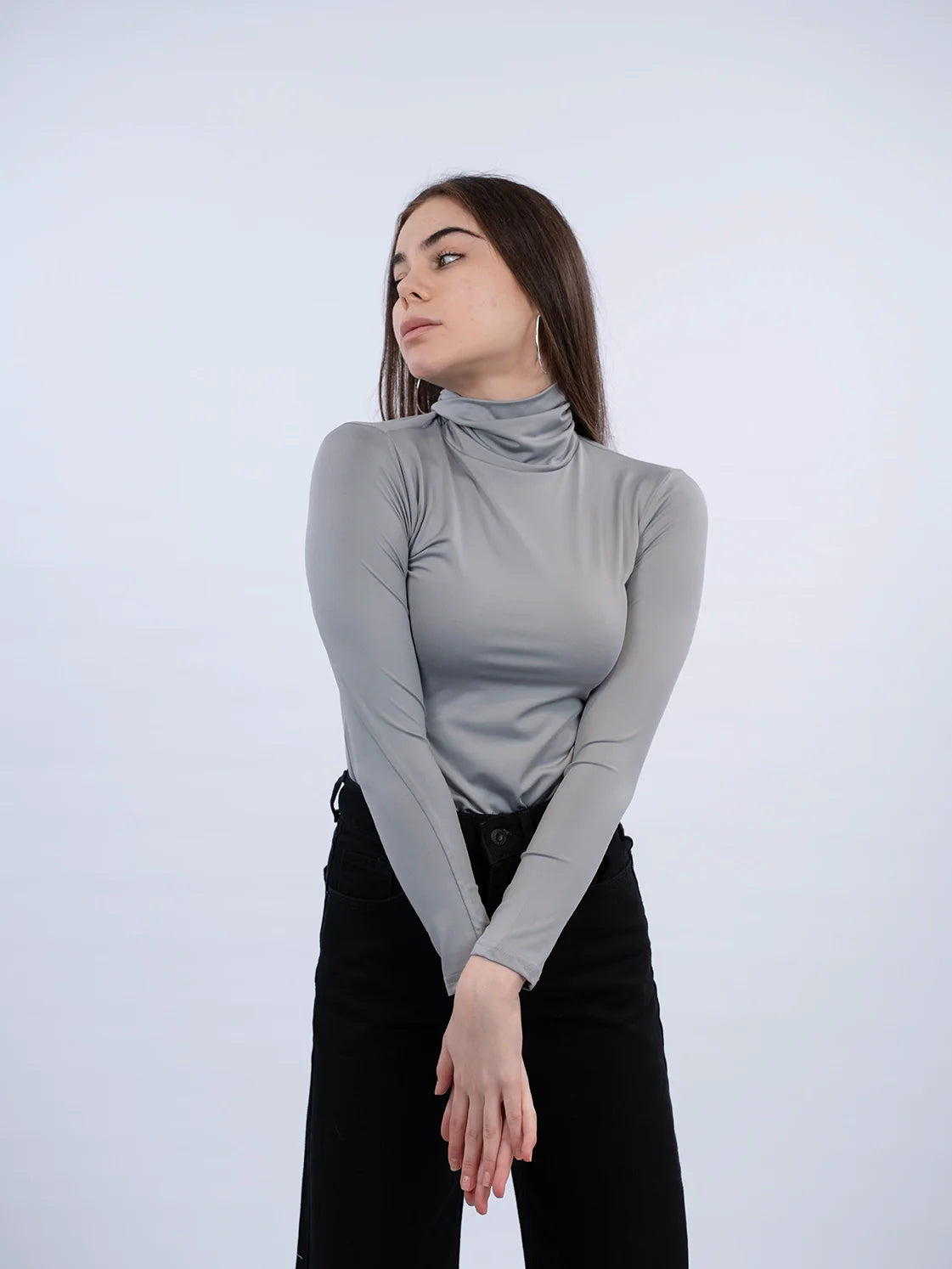 Turtle Neck Grey Basic Body