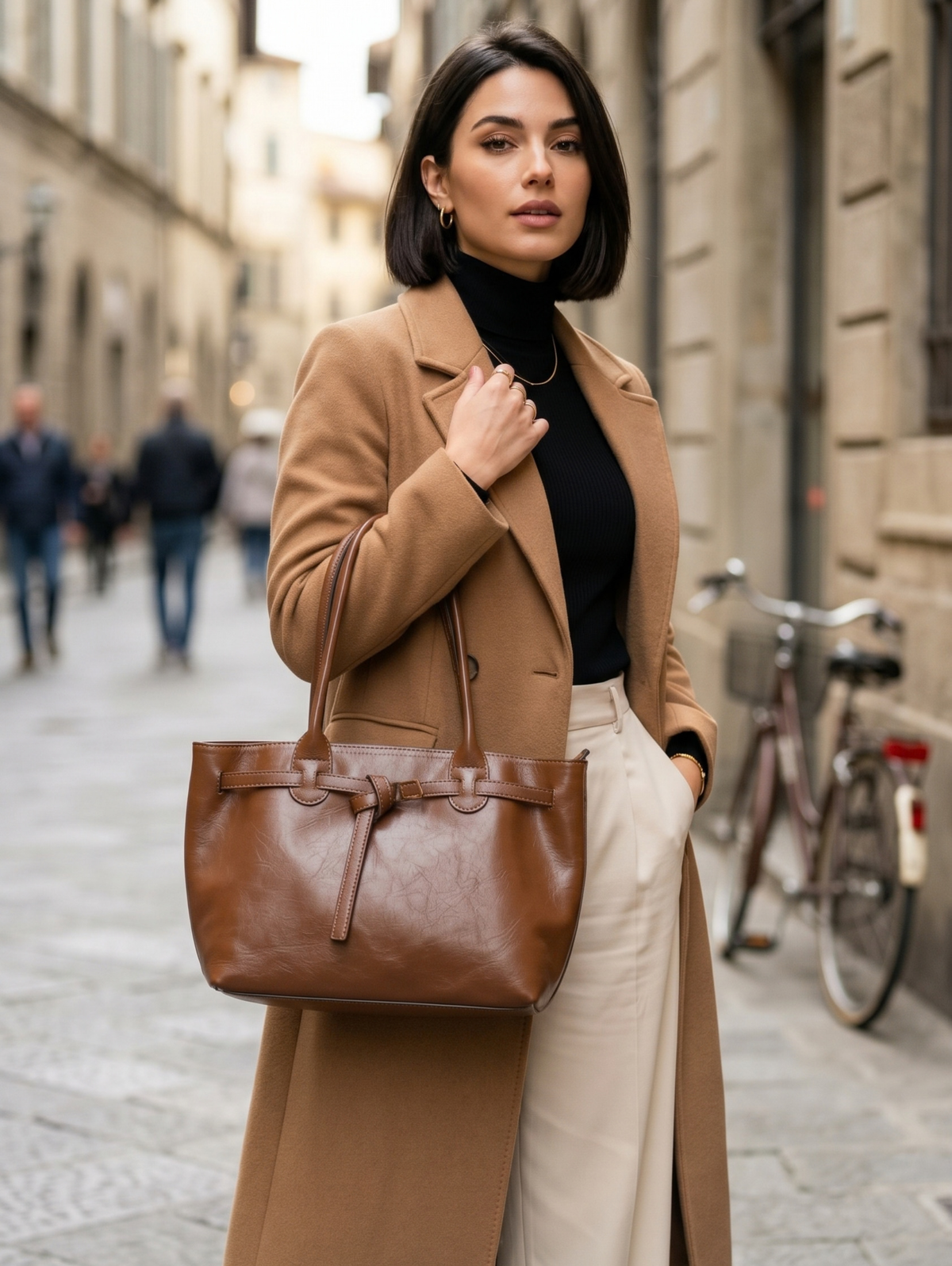 Brown Leather Tote Bag