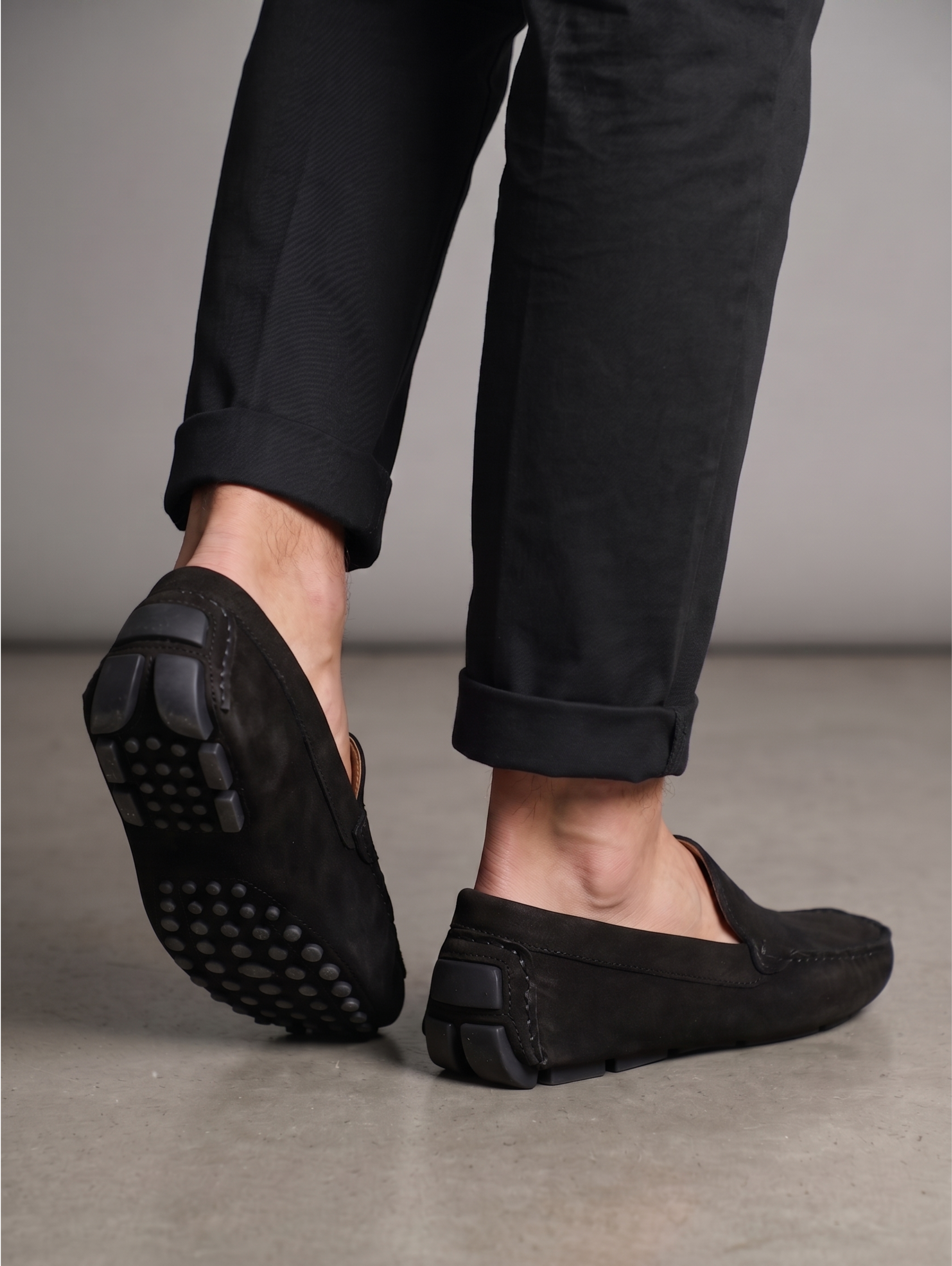 Black Slip-On Casual Shoes