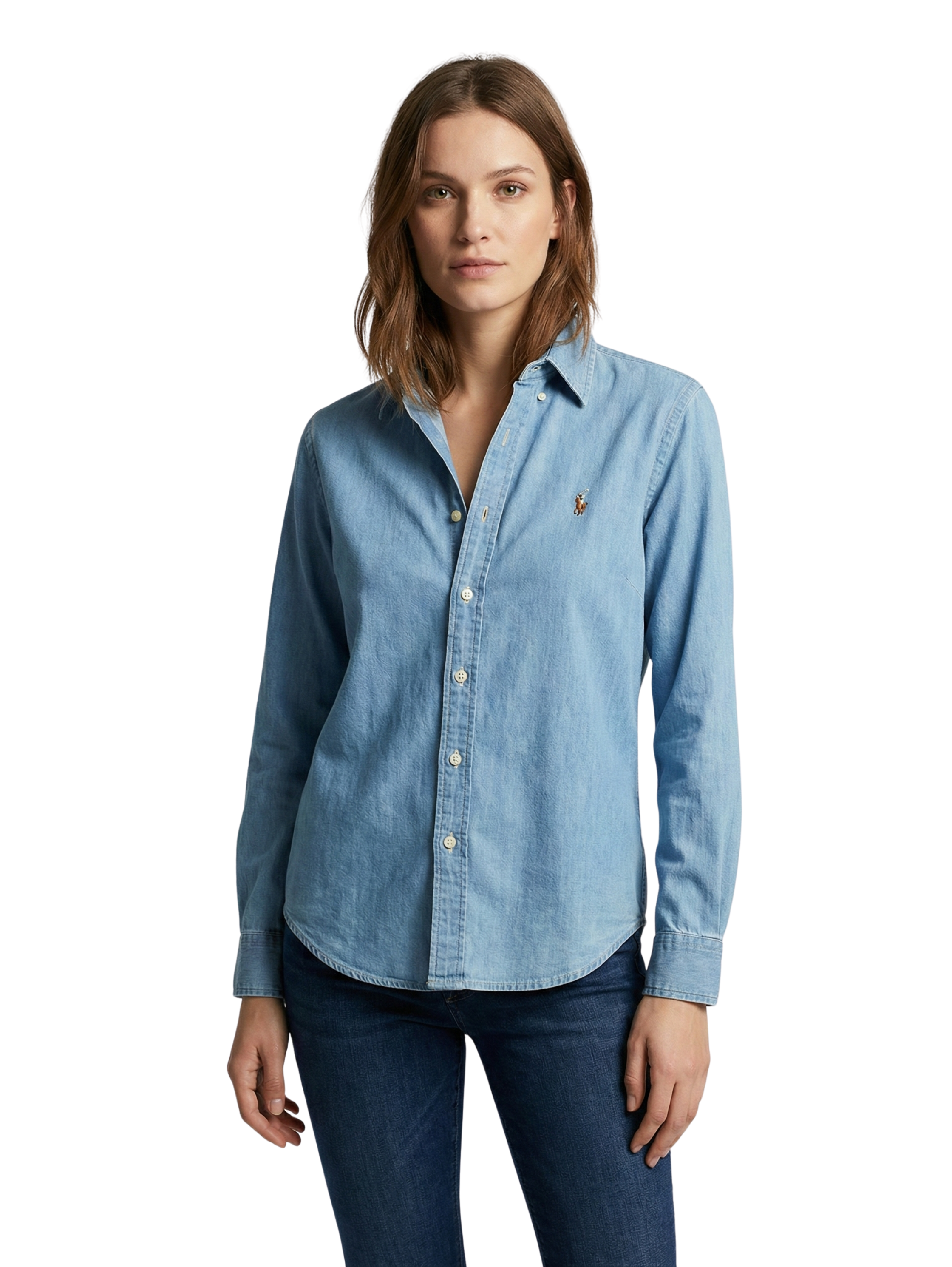 Long Sleeved Light Blue Denim shirt