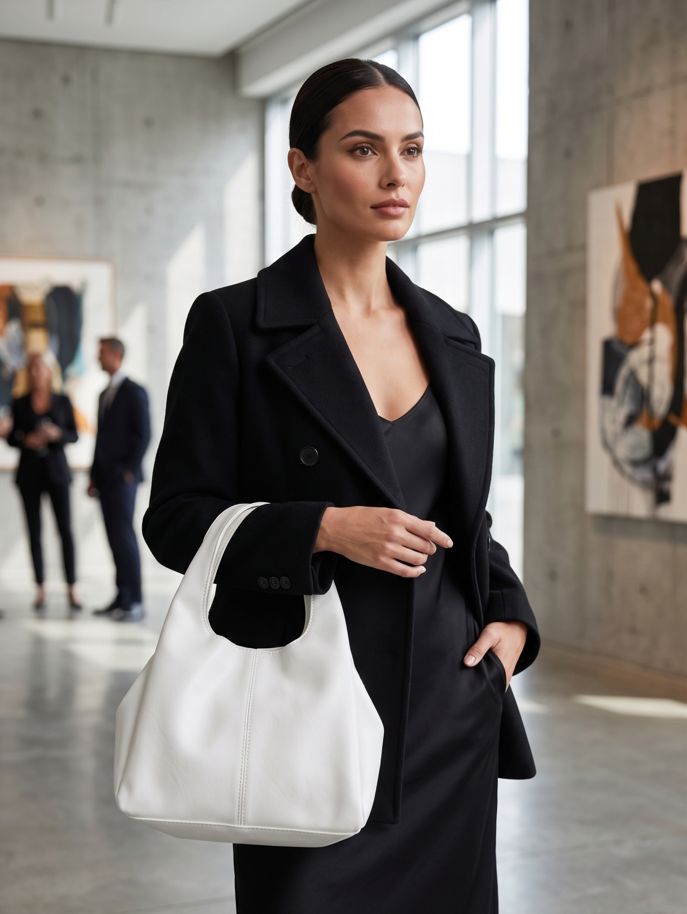 Elegant White Minimalist Tote Bag