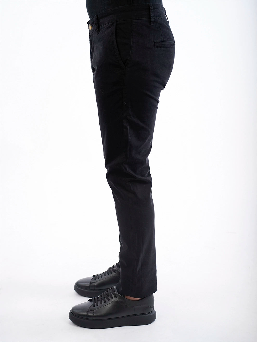 Black Sport Chic Chino Pants