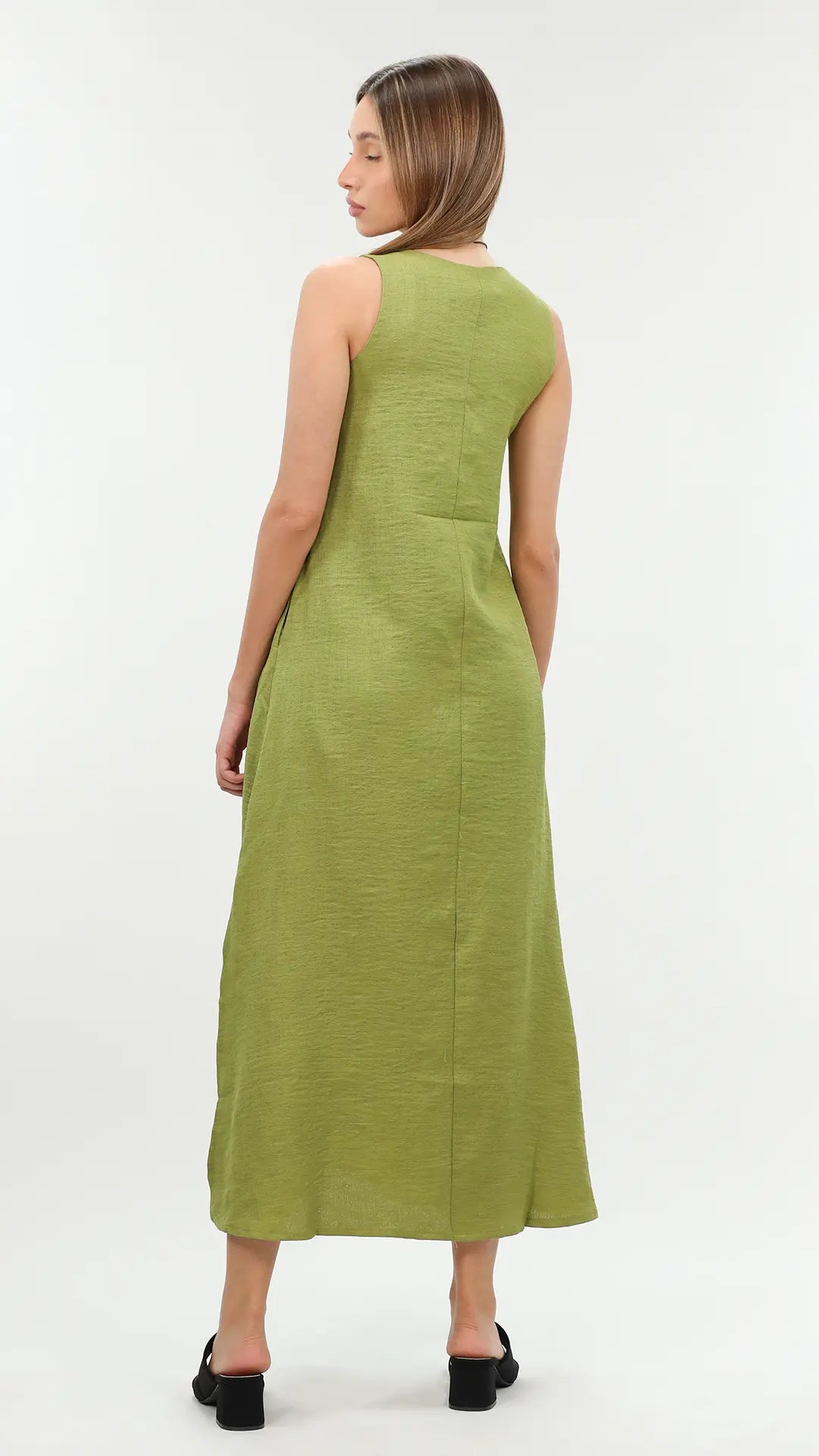 Green Maxi Dress With Open Side