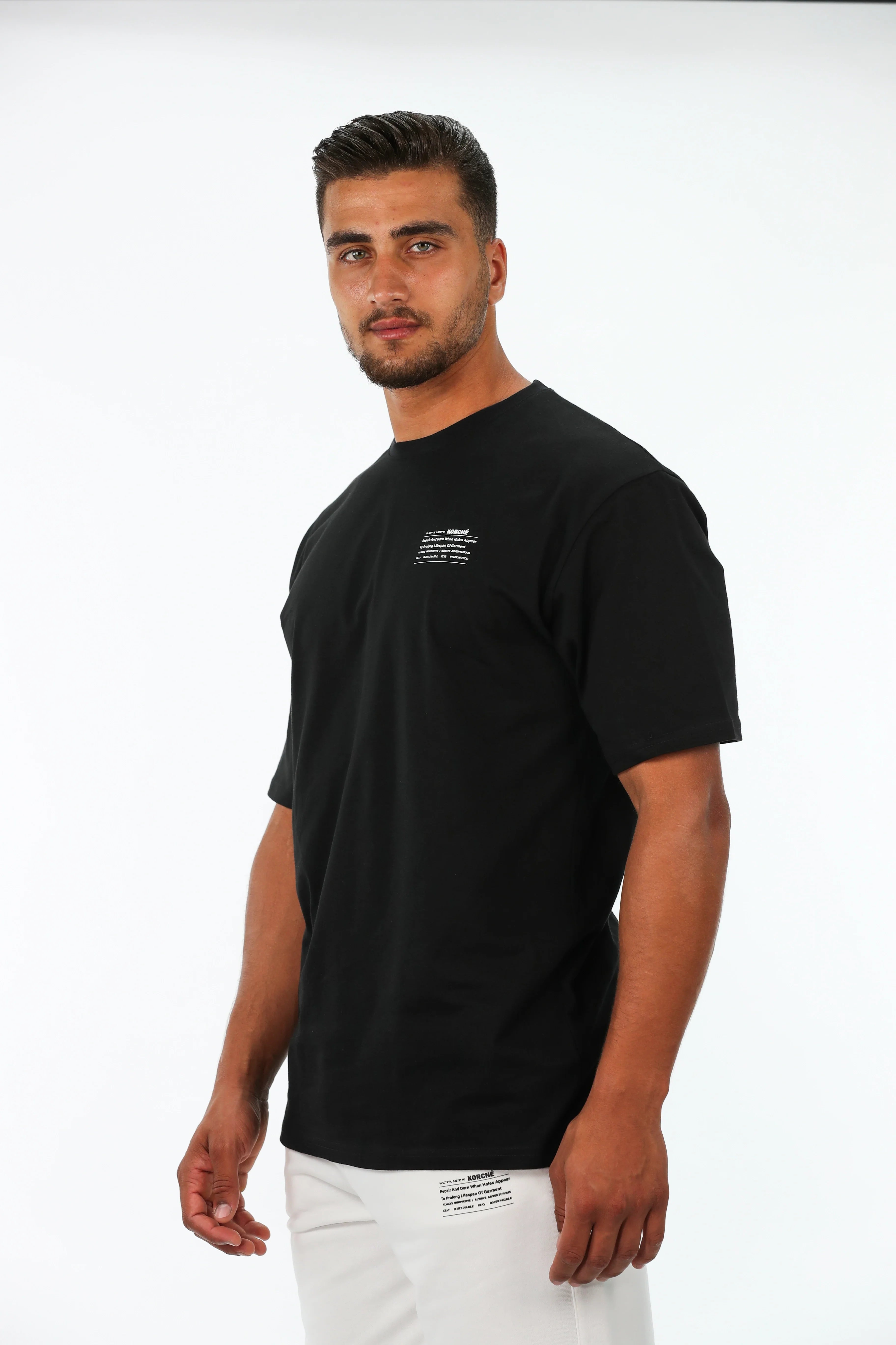 Oversized Black T-Shirt With Simple Front Design