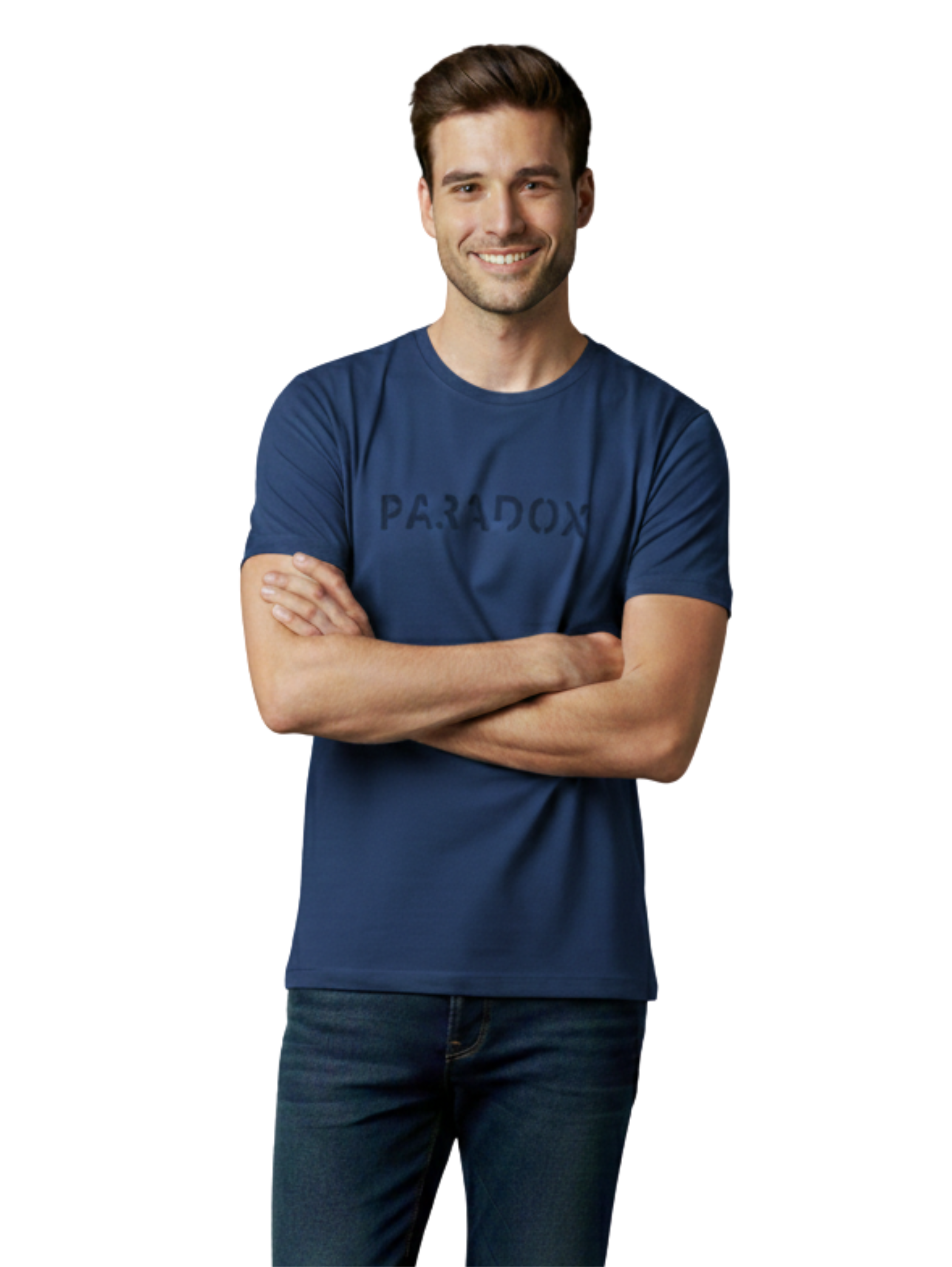 Round Neck Navy T-shirt