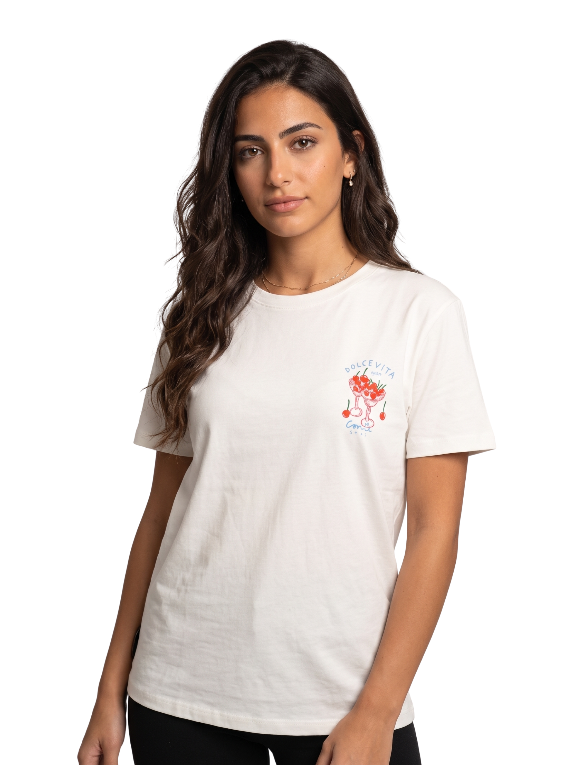 White Short Sleeved T-Shirt With Back Design