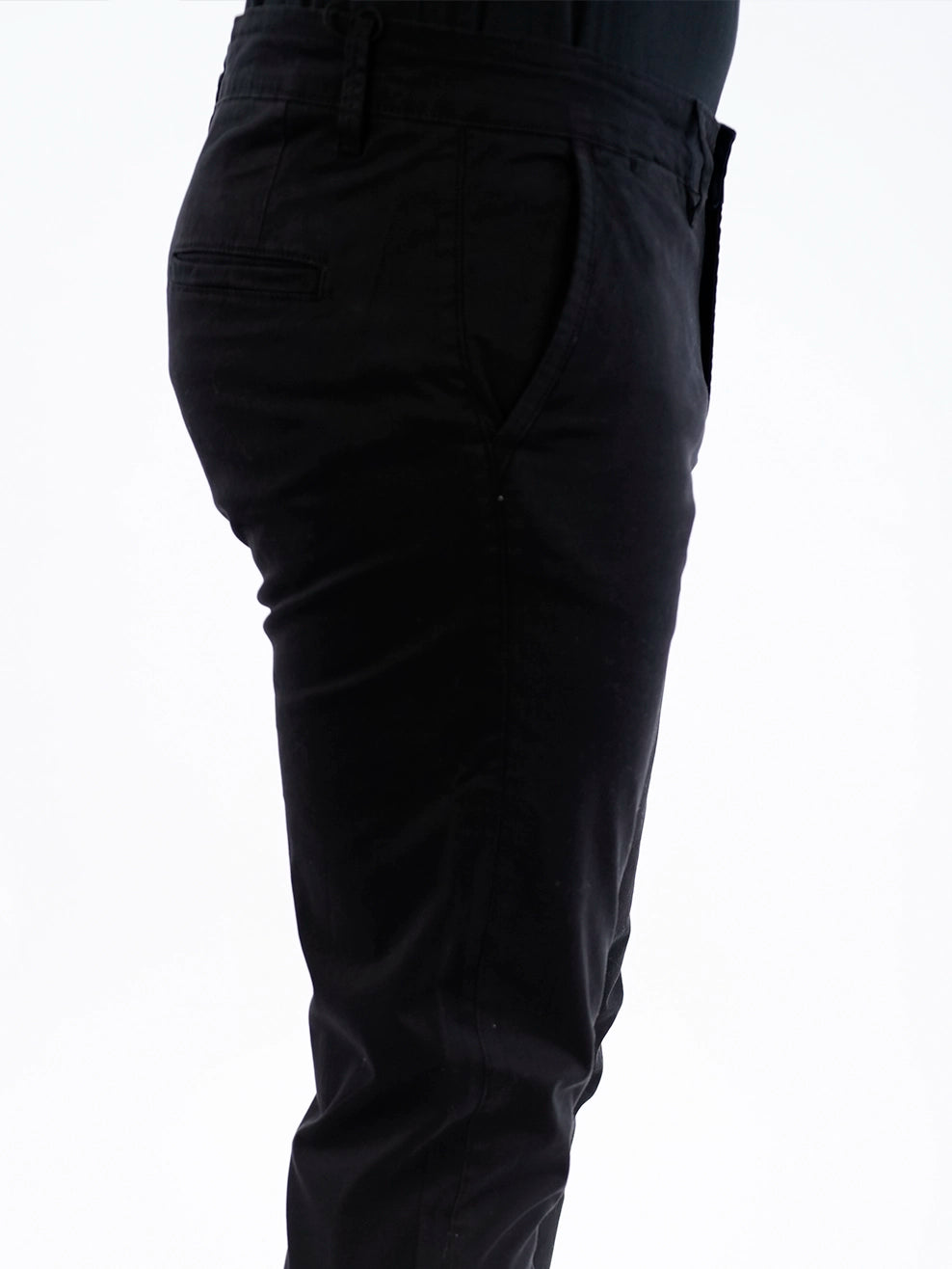 Black Sport Chic Chino Pants