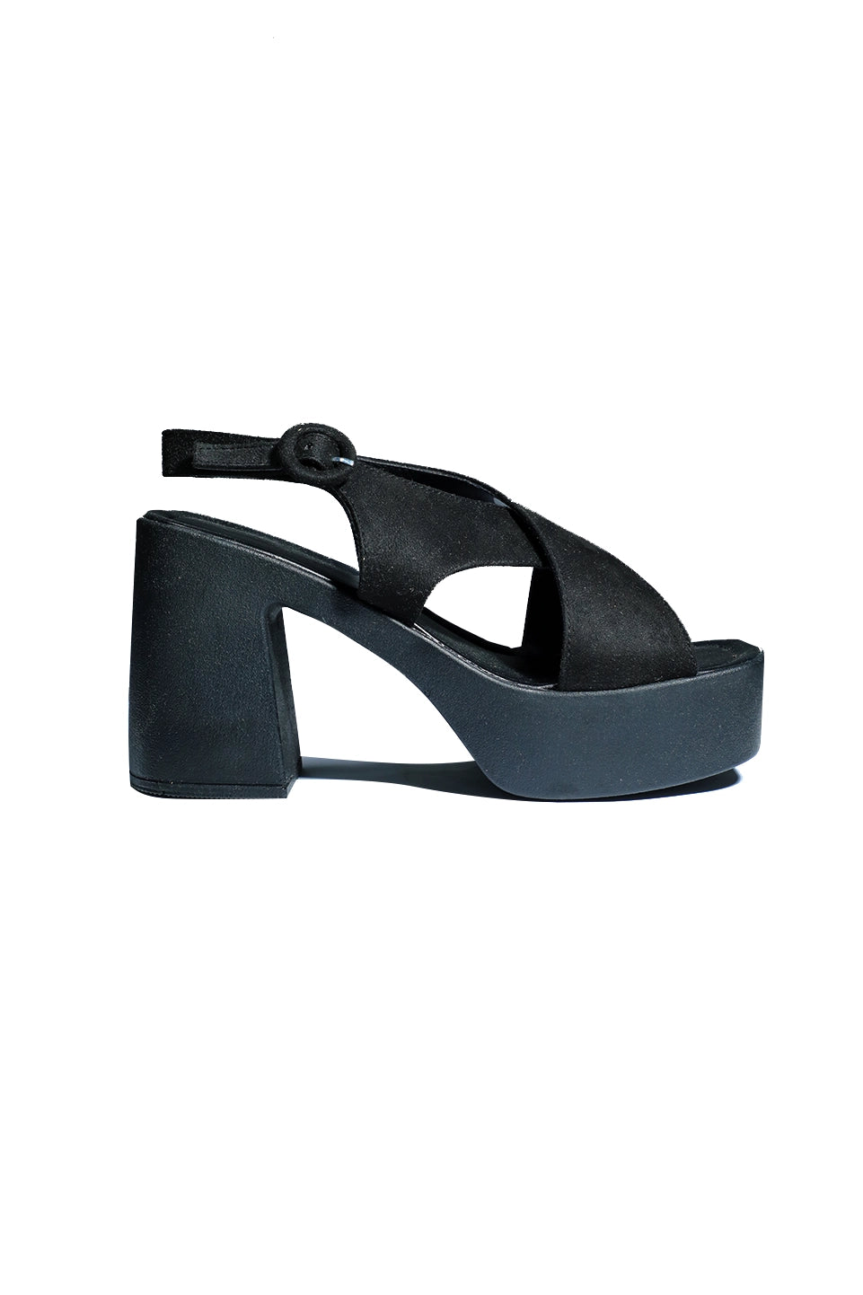 Chucky Platform Slingback Black Heel