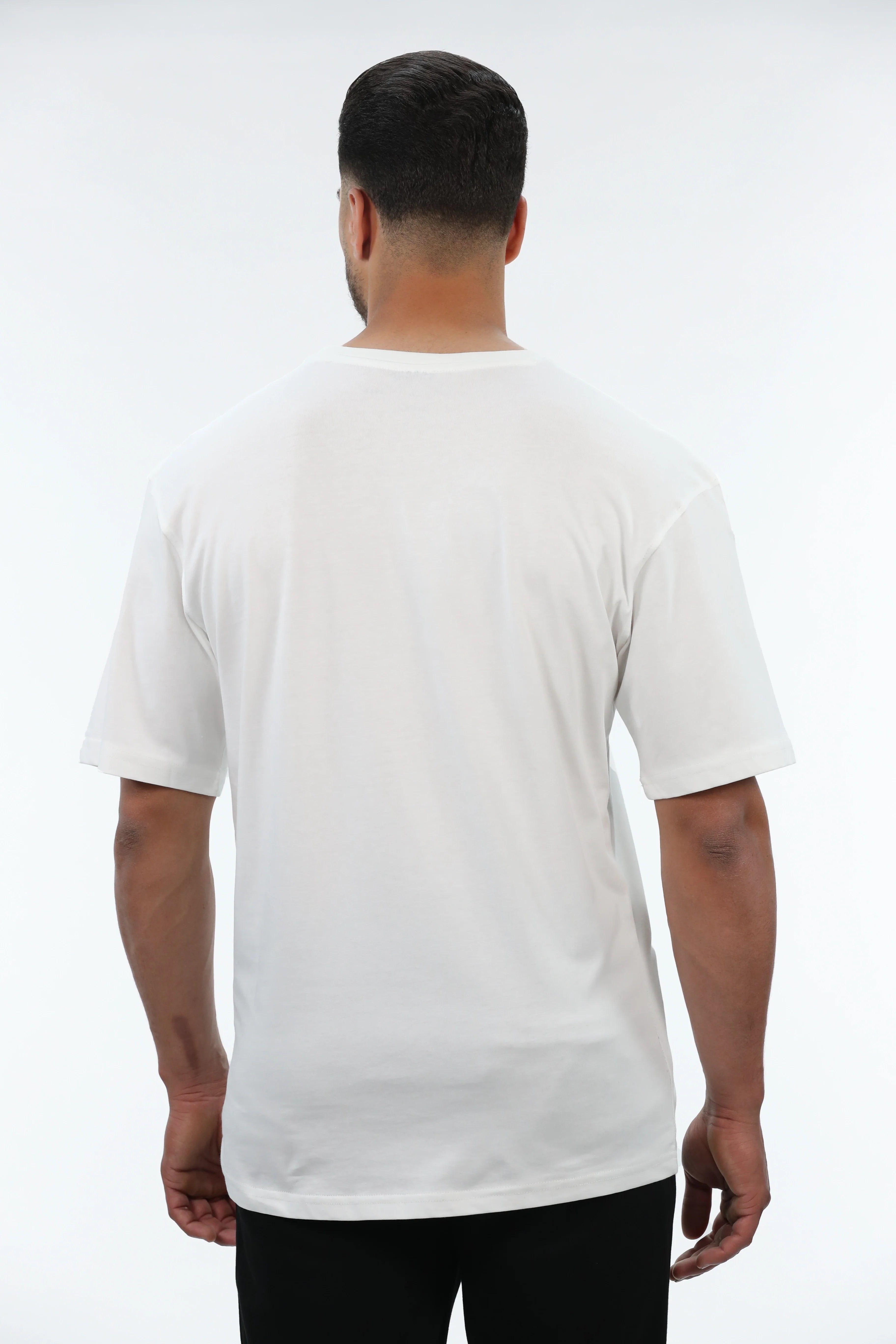 Oversized White T-Shirt With Pocket Design