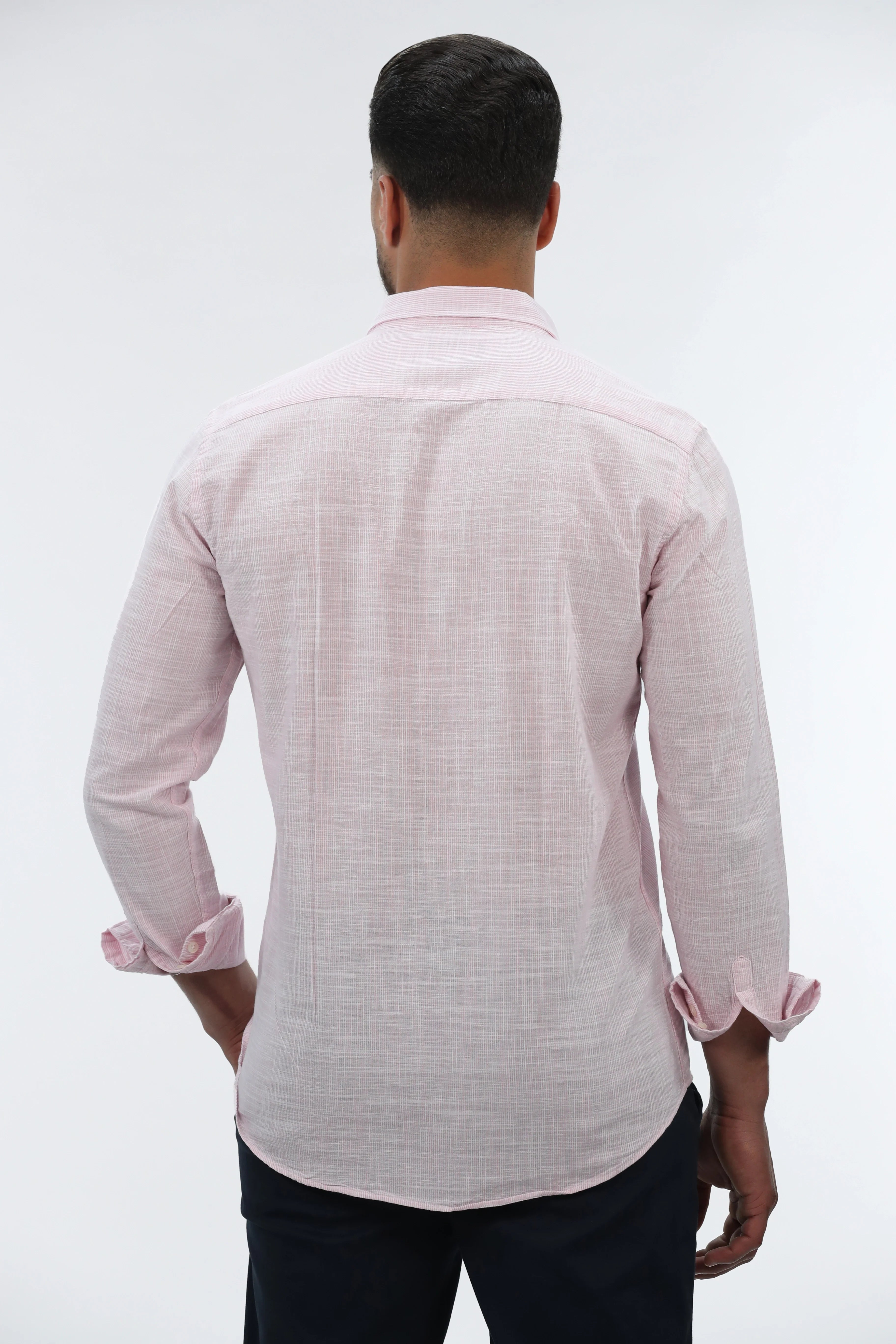 Casual Pink Linen Shirt