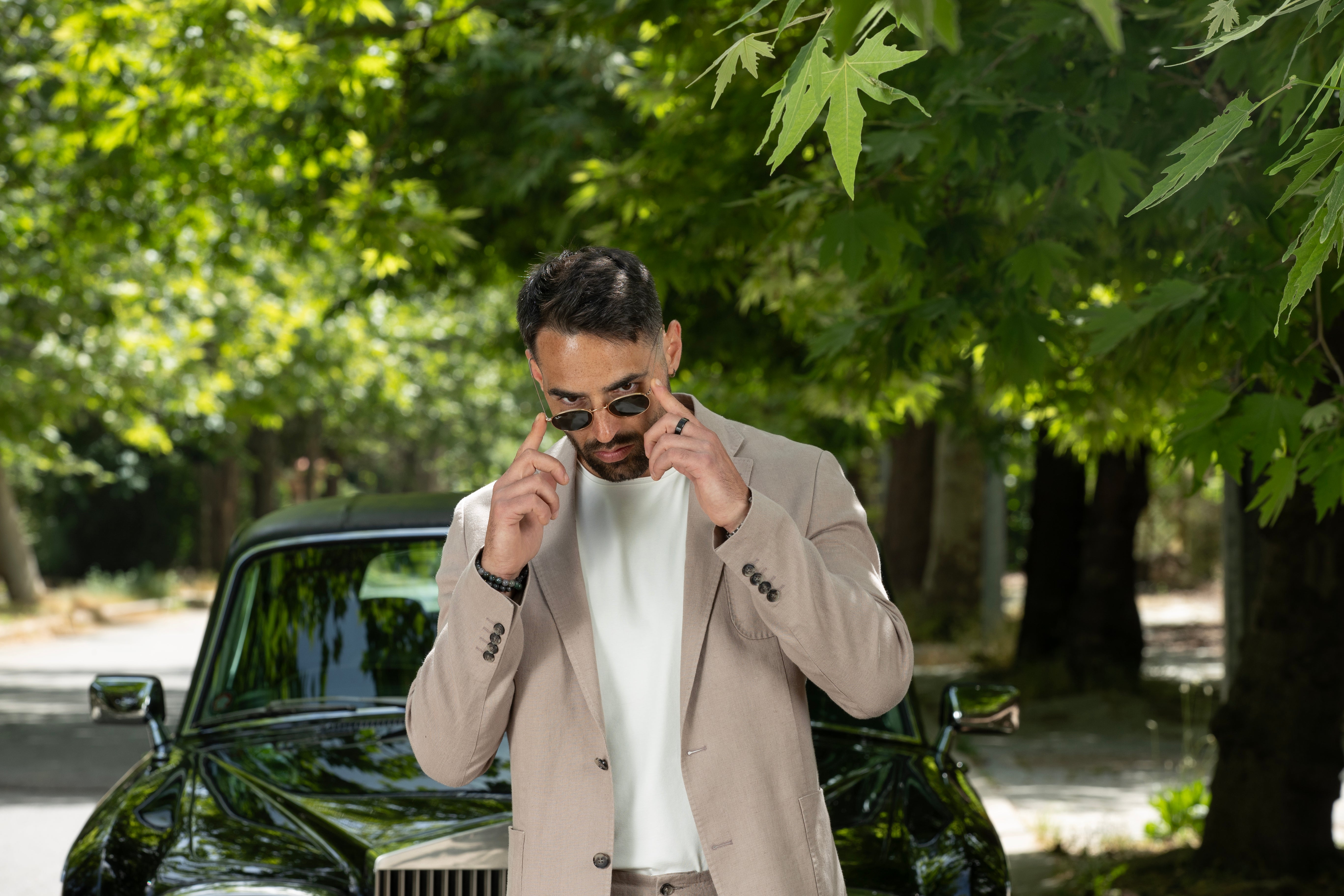 Dark Beige Linen Suits