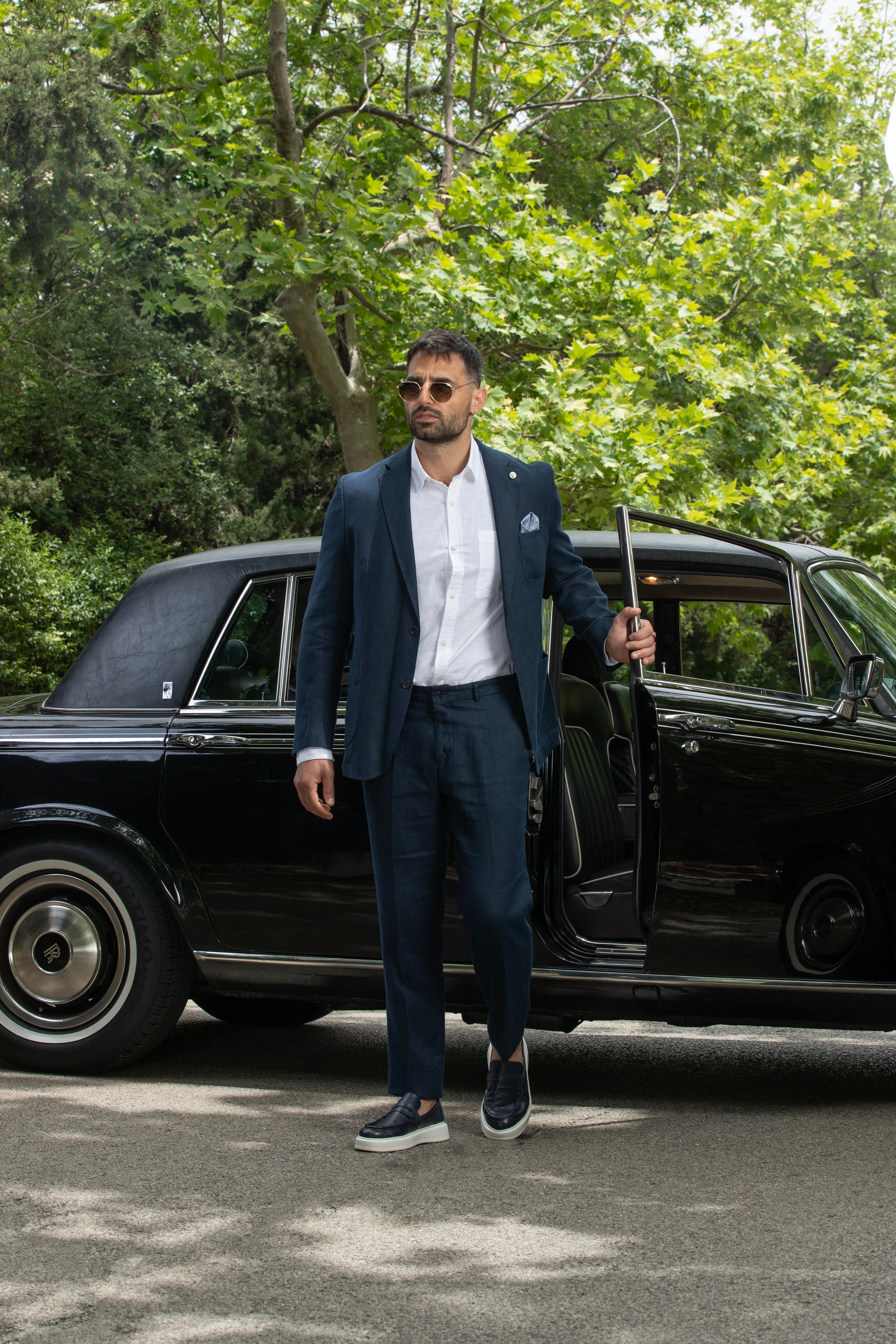 Navy Classy Suits 2 Pieces