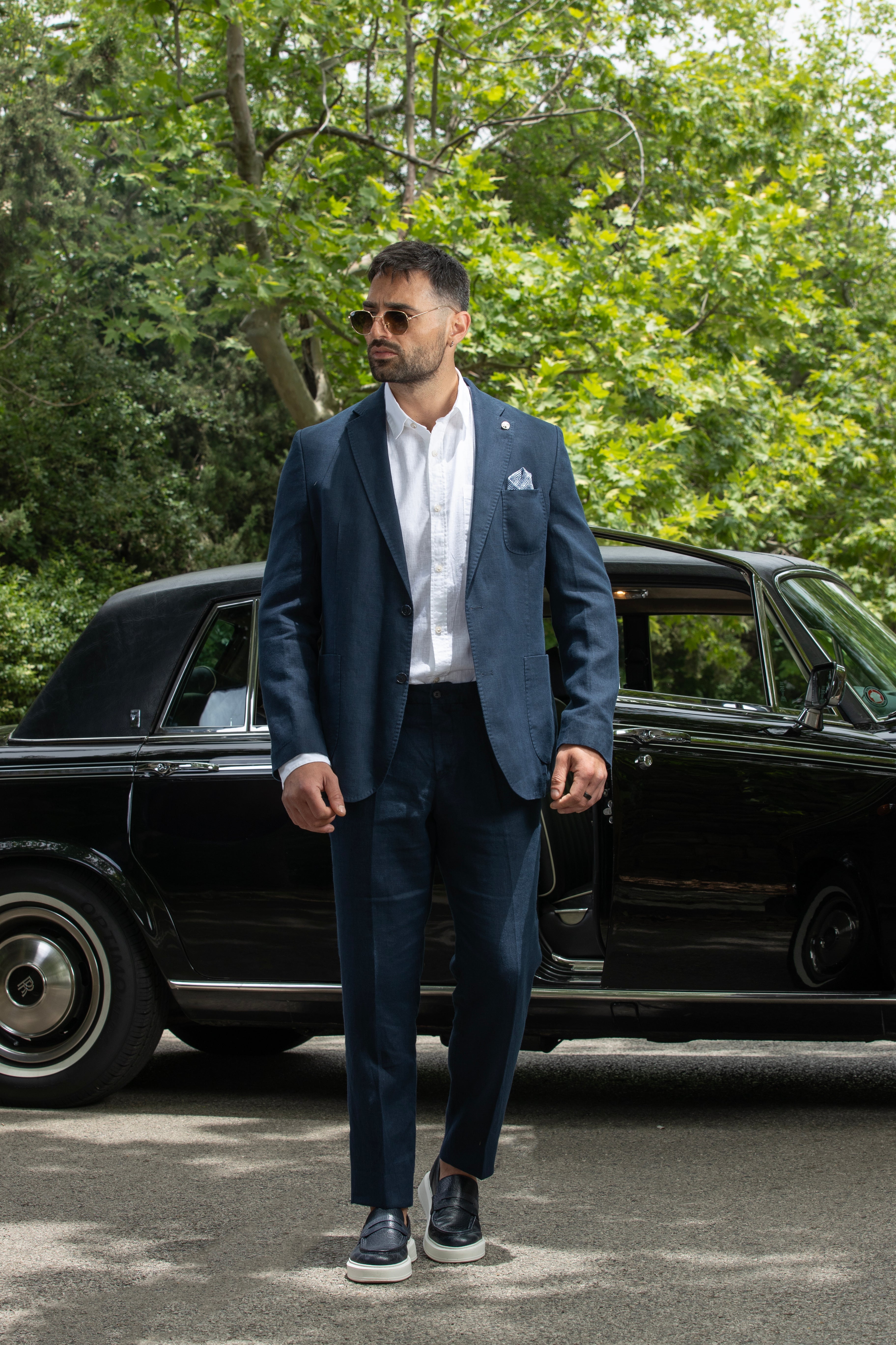 Navy Classy Suits 2 Pieces