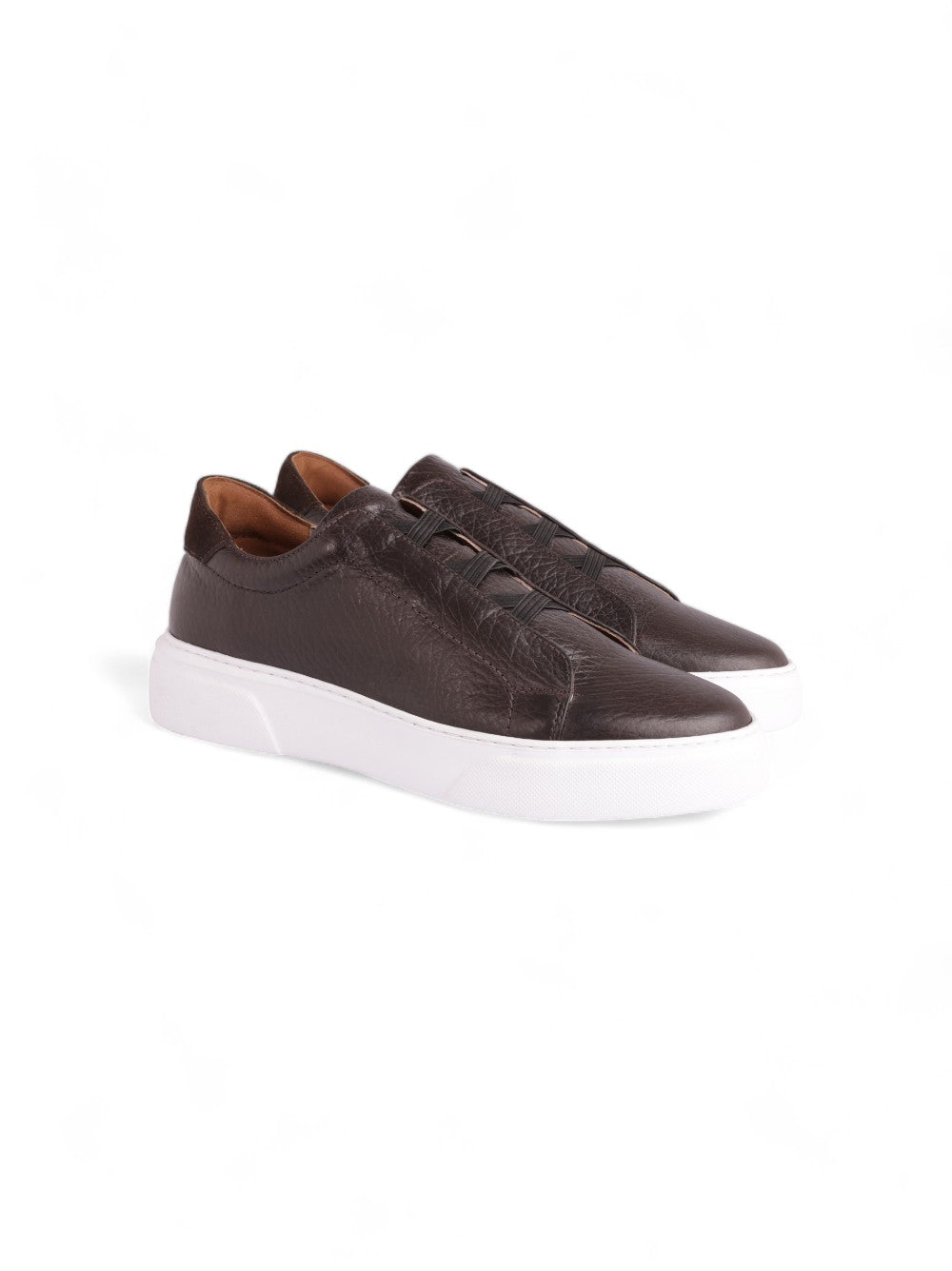 Casual Brown Shoes With White Insole