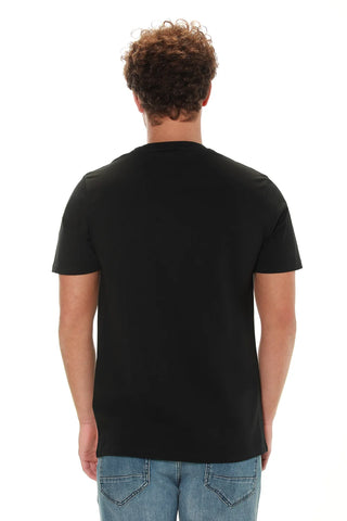 Black Summer T-shirt With Front Design