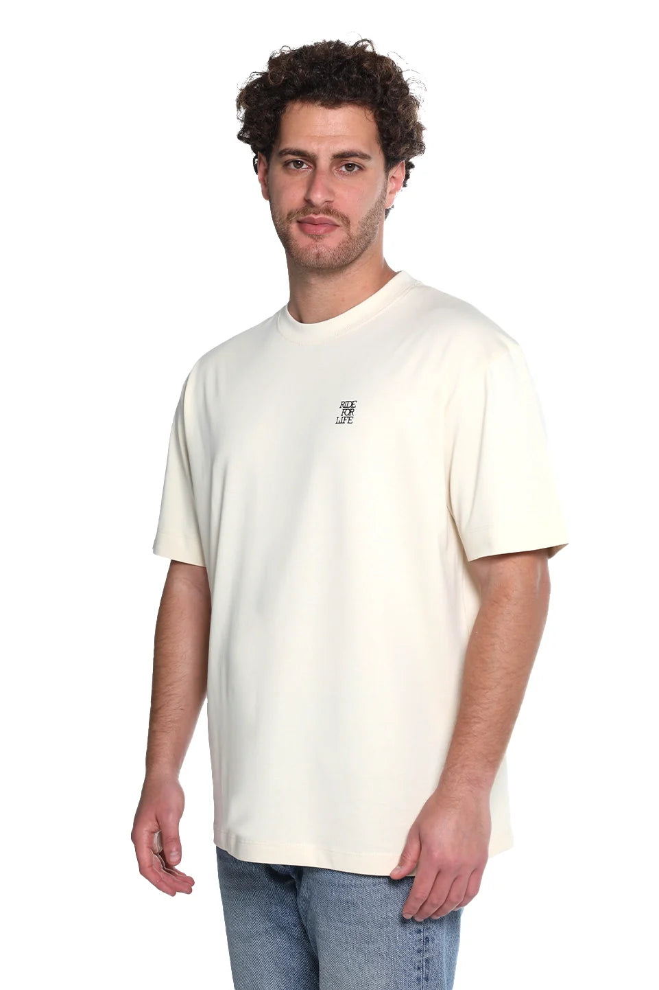 Oversized Beige T-Shirt With Back Design