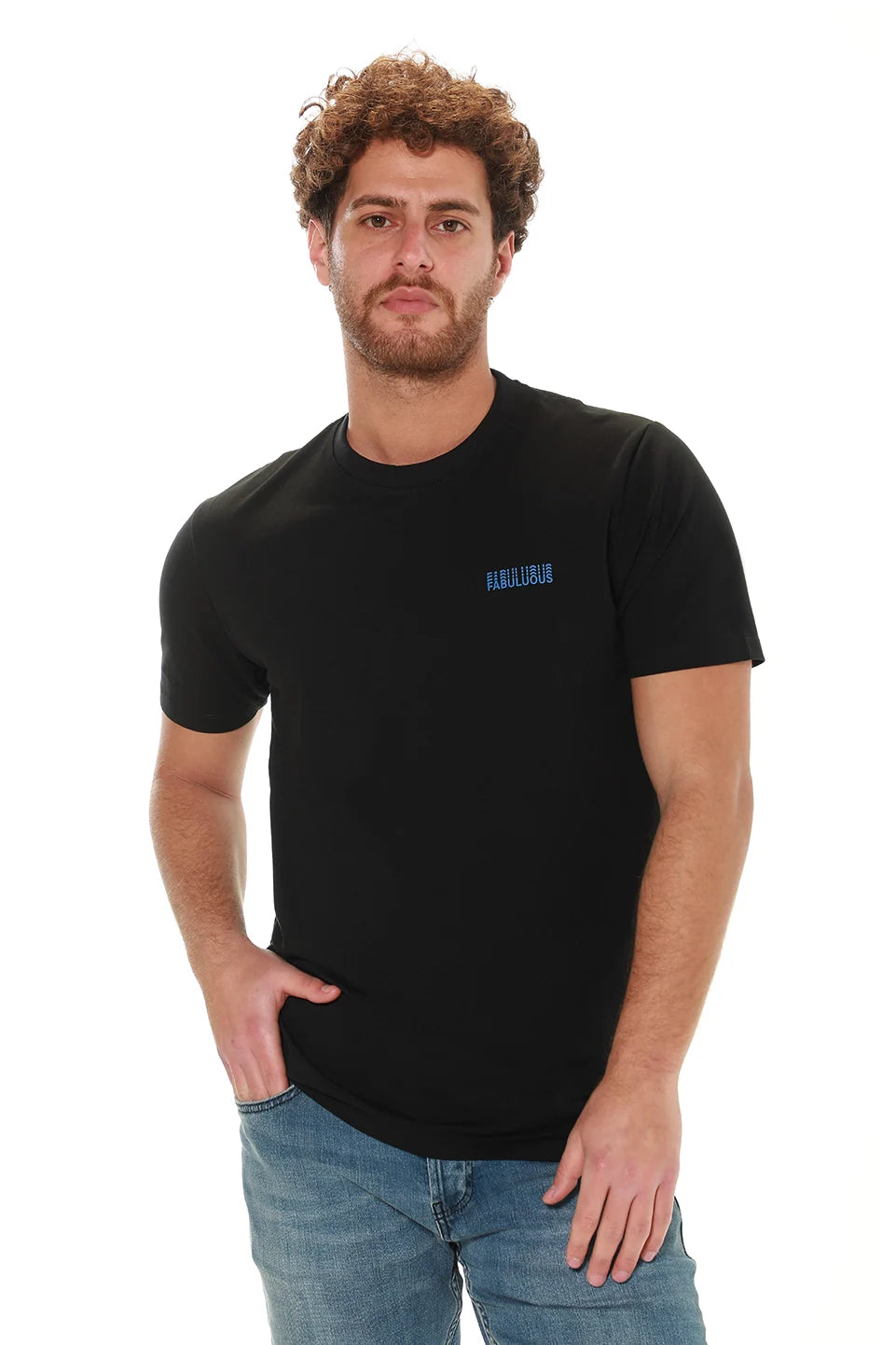 Black T-shirt With "Fabuluous" Front Design