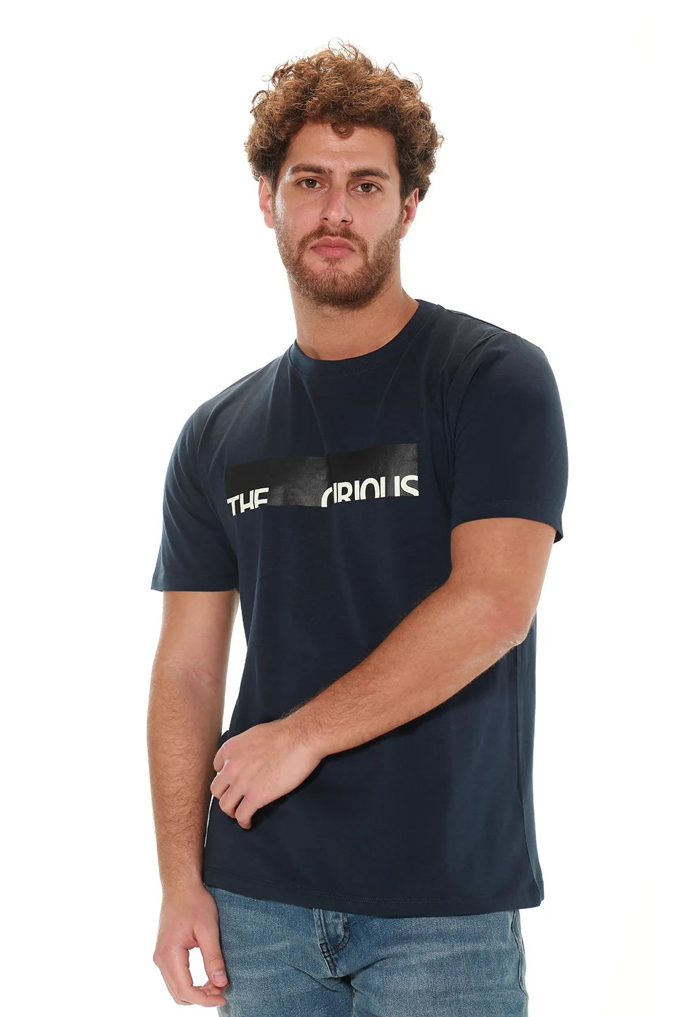 Cotton Short Sleeve Navy T-shirt