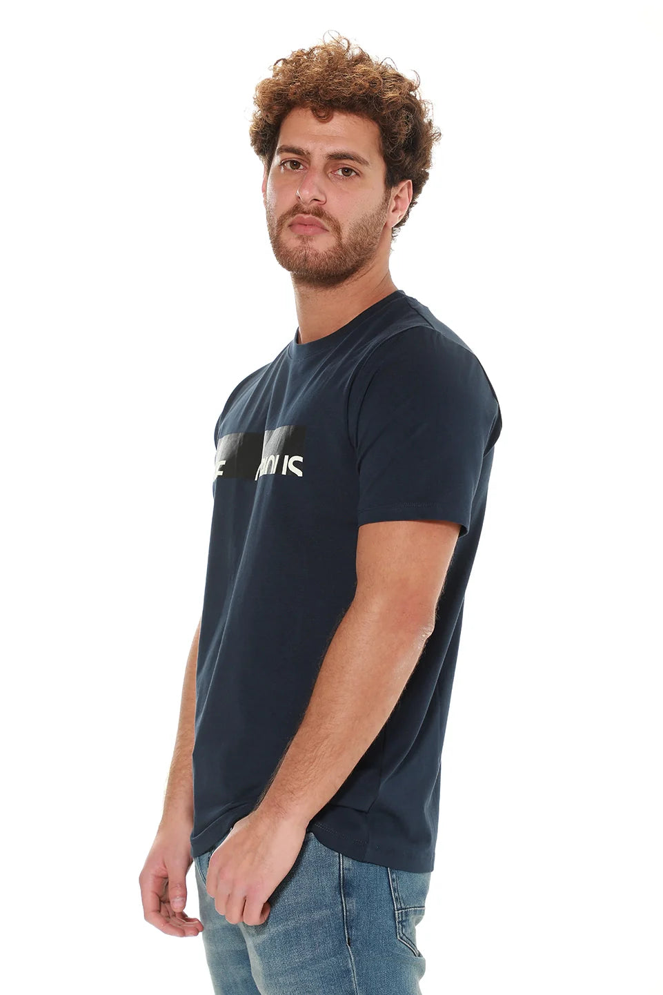 Cotton Short Sleeve Navy T-shirt