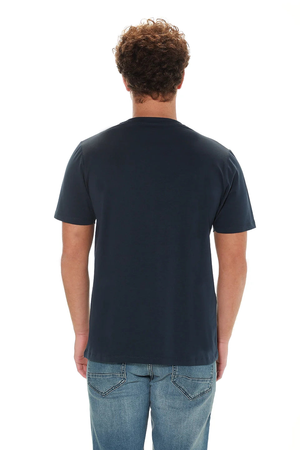 Cotton Short Sleeve Navy T-shirt