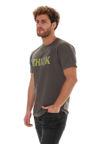 Dark Grey T-shirt With " Think '' Front Design