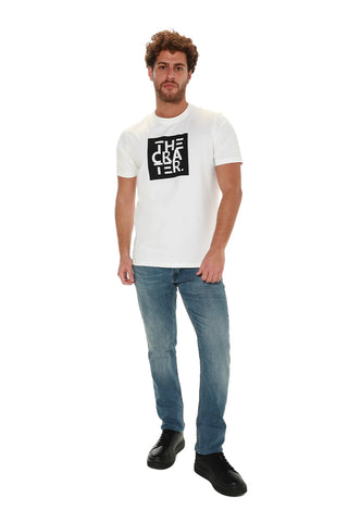 Cotton White T-shirt With Front Design