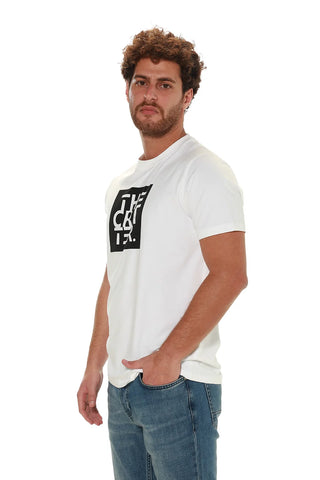 Cotton White T-shirt With Front Design
