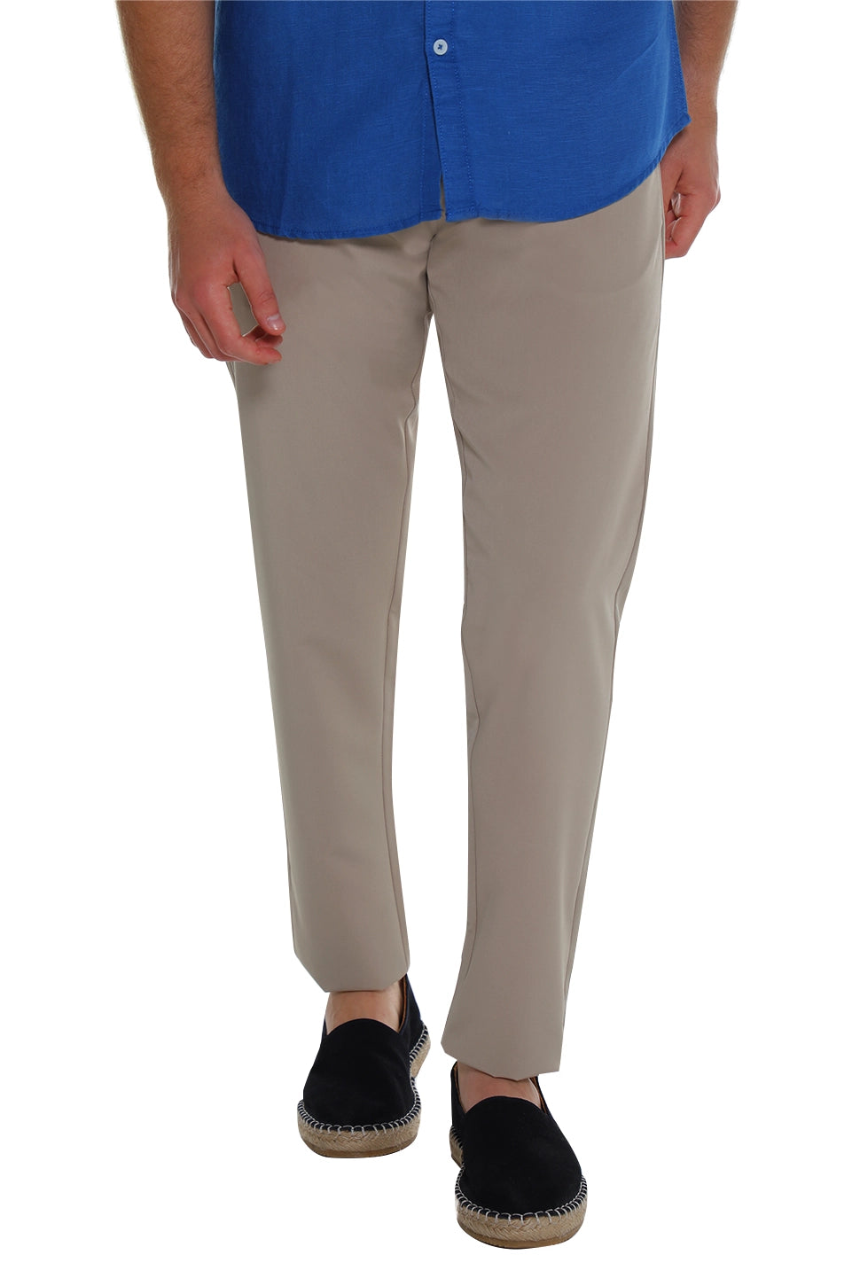 Beige Pant With Slanted Side Pocket