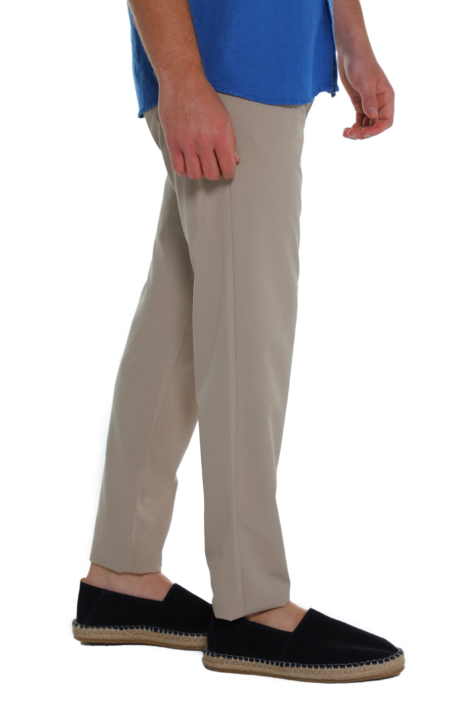 Beige Pant With Slanted Side Pocket
