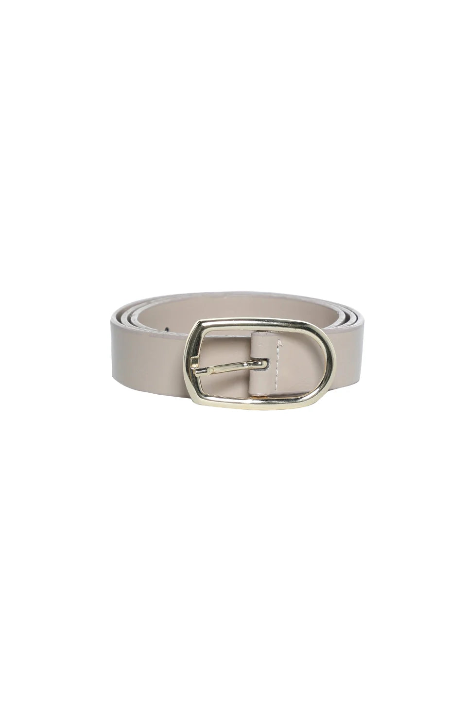 Light Beige Leather Belt