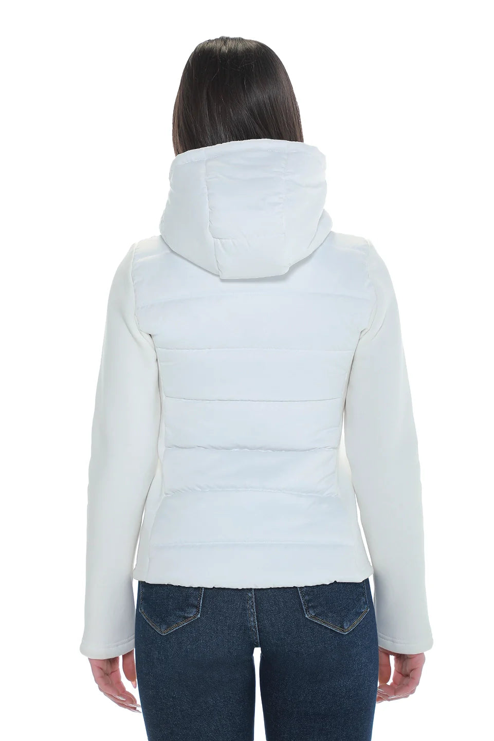 White Puffer Work Out Light Weight Jacket