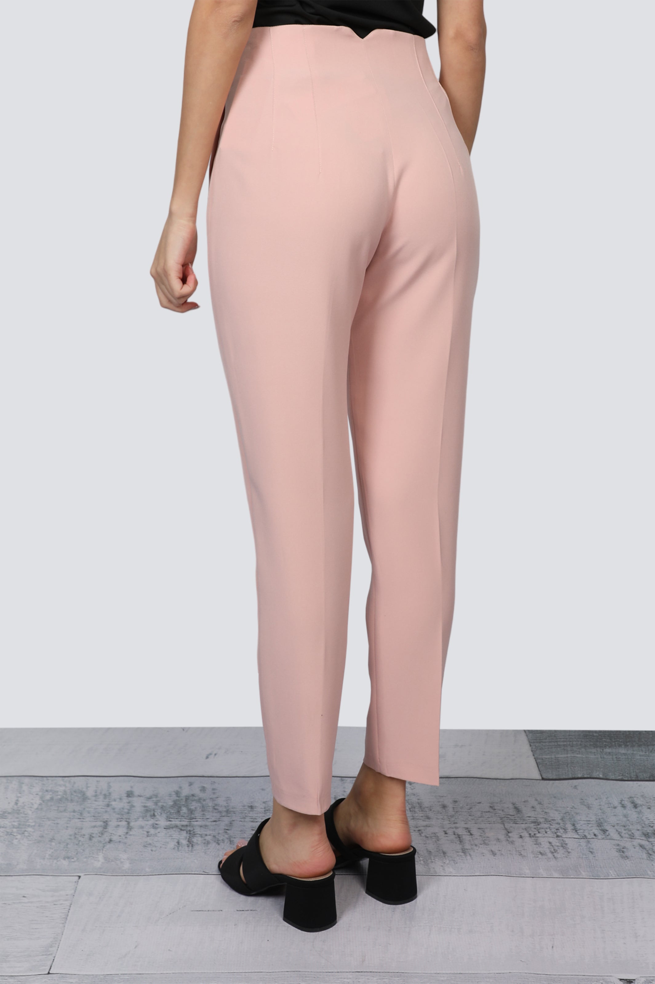 Women Classy Slim Fit Pink Pants