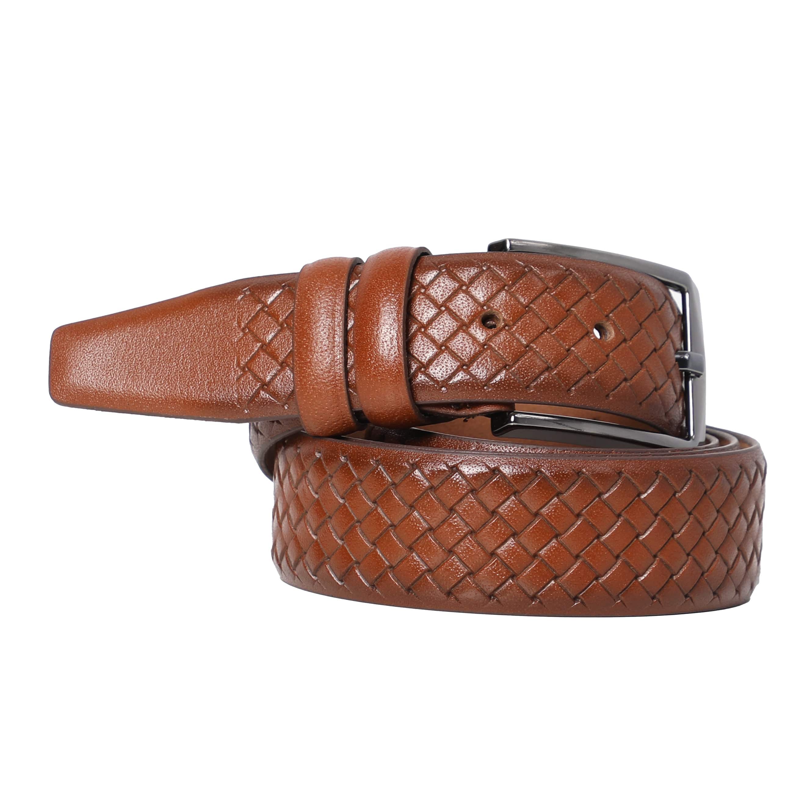 Men Light Brown Casual Hand-Crafted Designed Belt