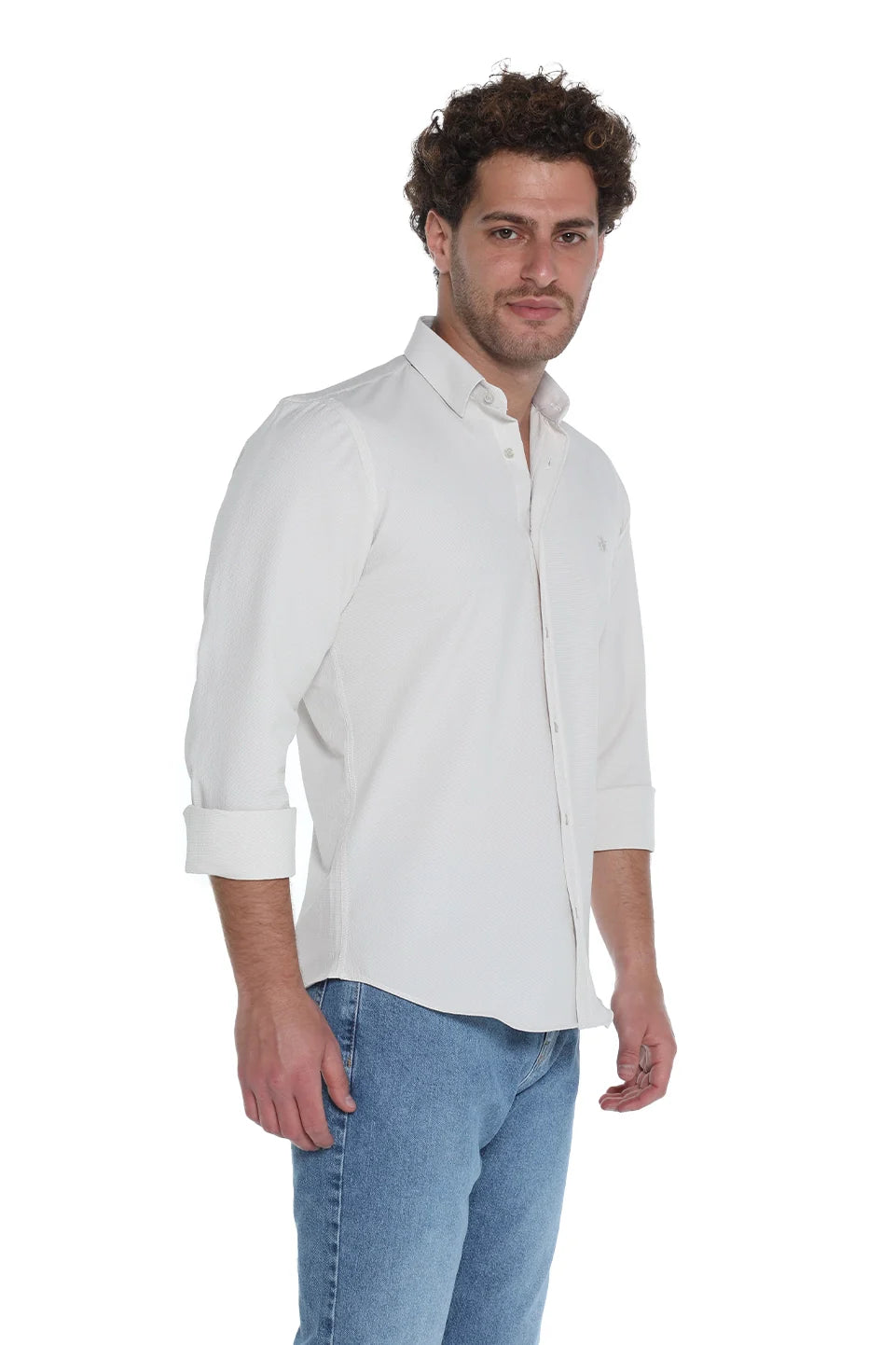 Long Sleeved Light Beige Shirt
