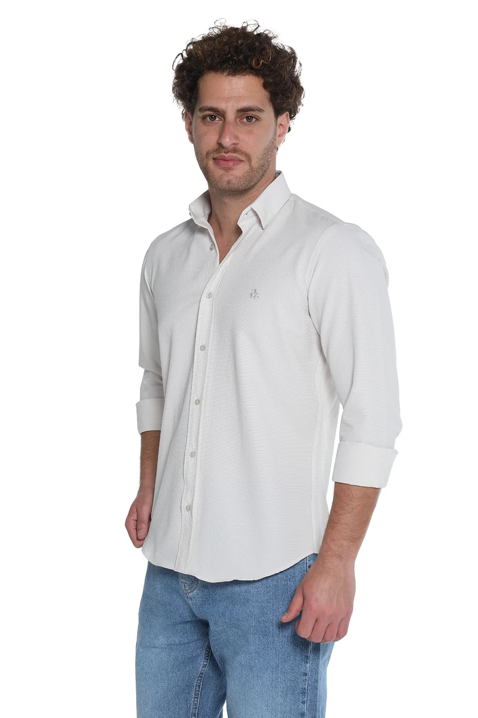 Long Sleeved Light Beige Shirt