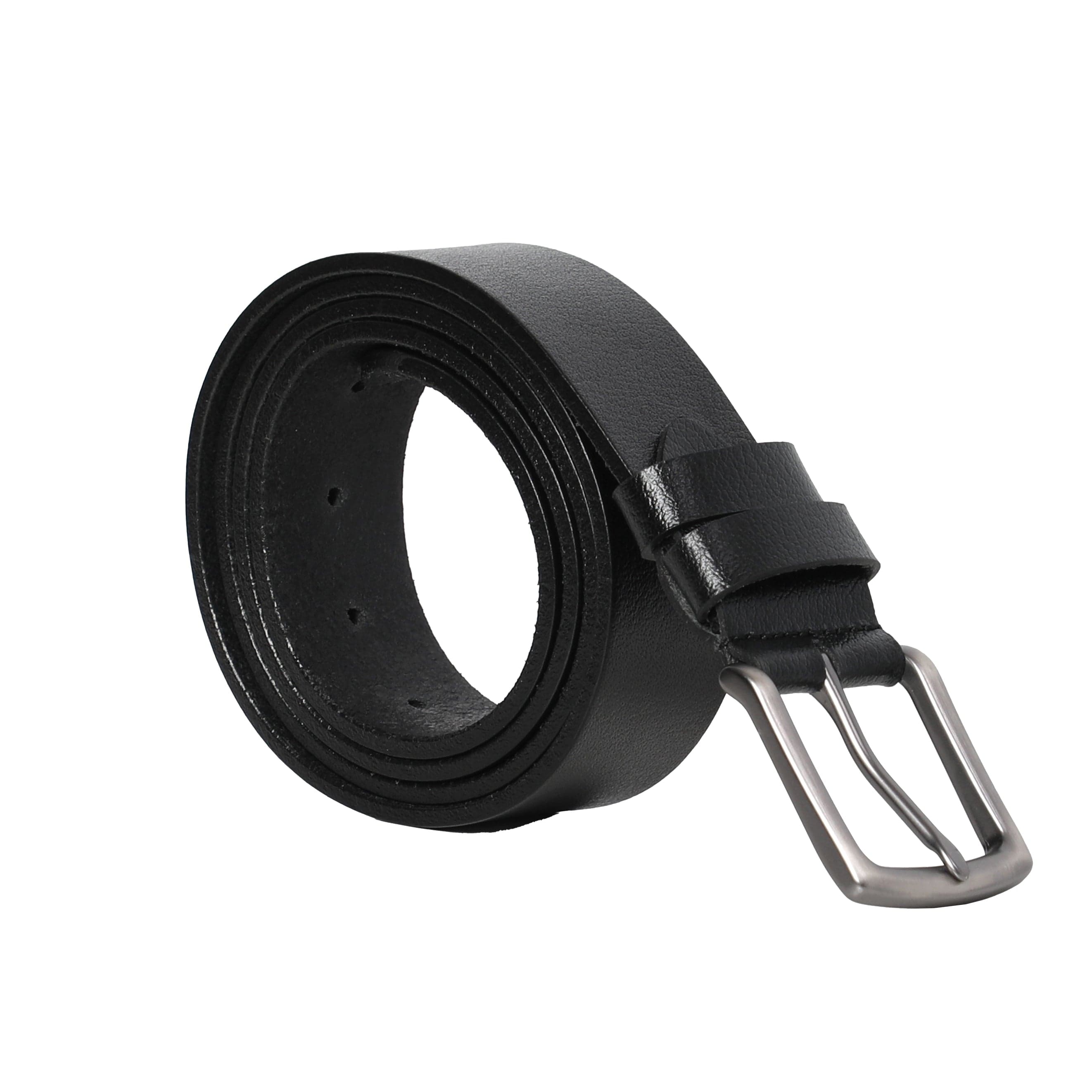 Men Black Casual Belt With Smooth Texture
