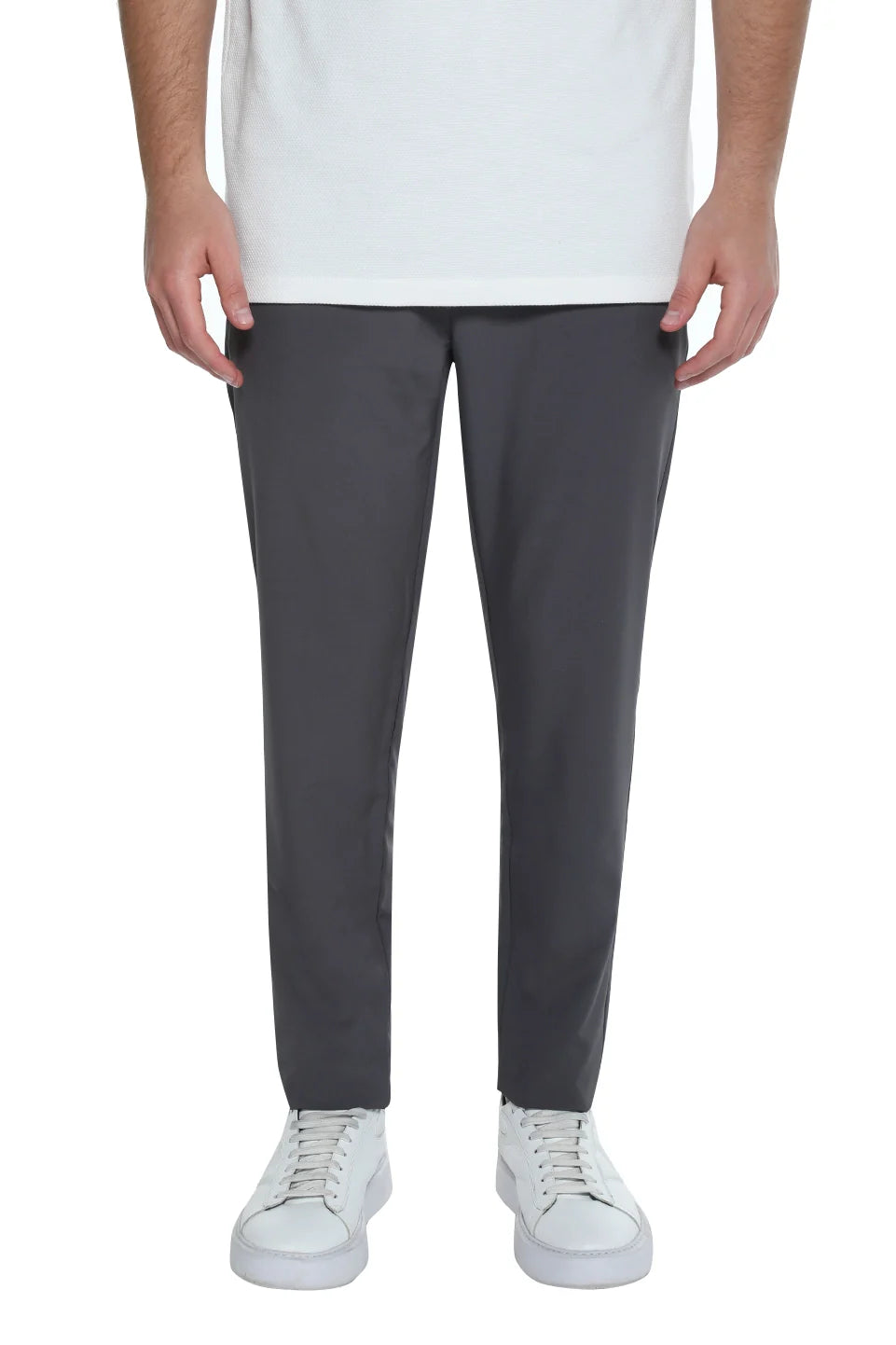 Grey Pant With Slanted Side Pocket