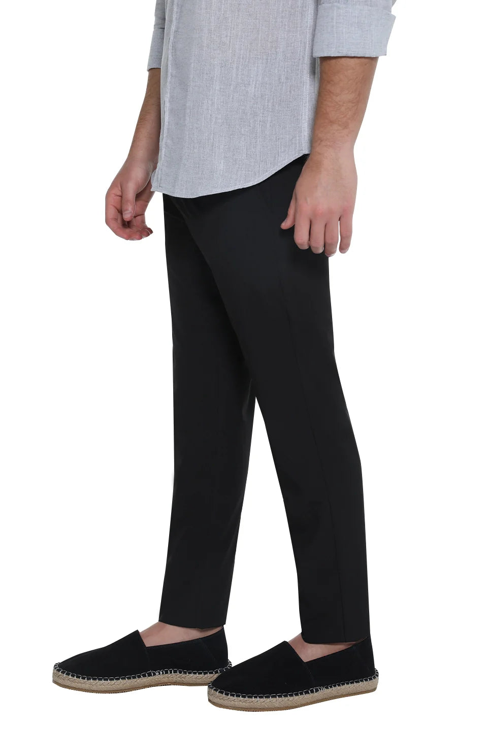 Black Pant With Slanted Side Pocket