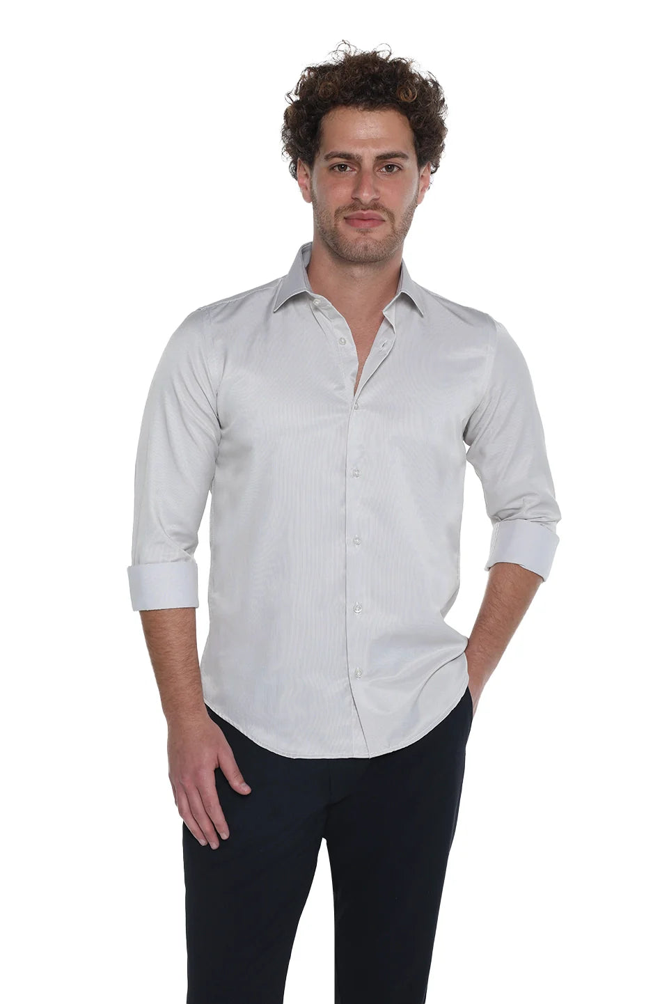 Long Sleeved Beige Classic Shirt