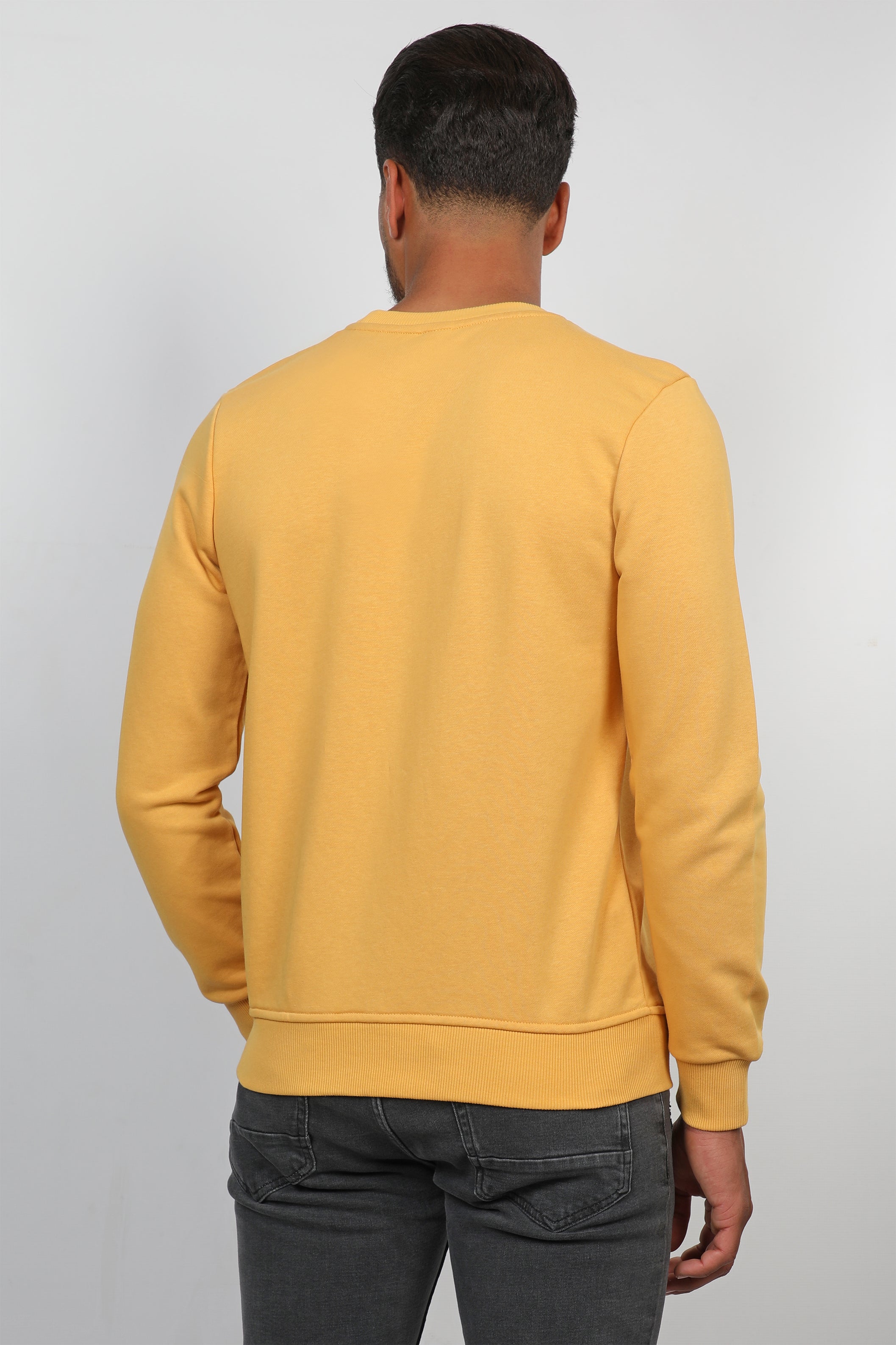 Men Mustard Winter Sweater