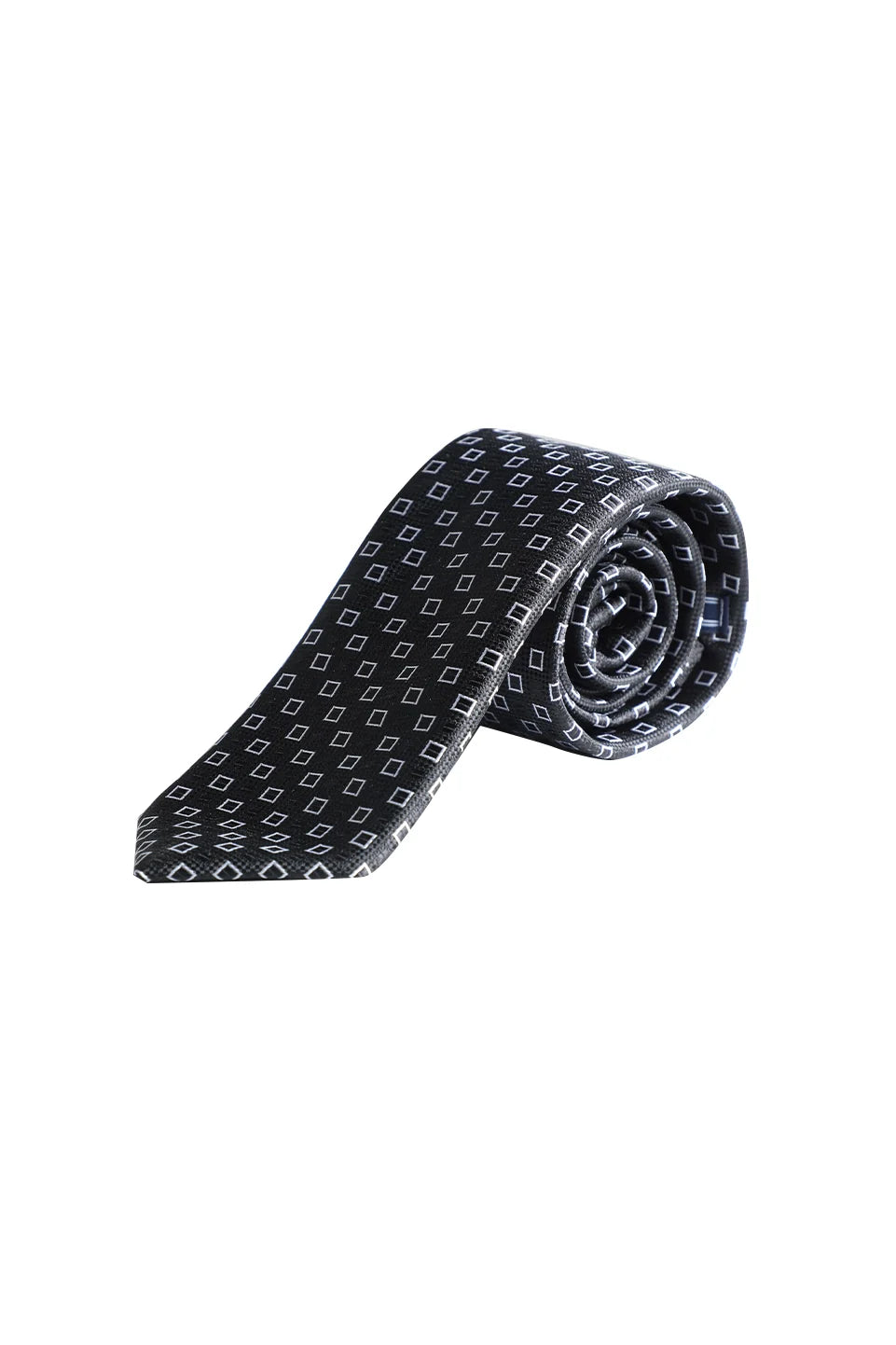 Black Tie With Geometric Design