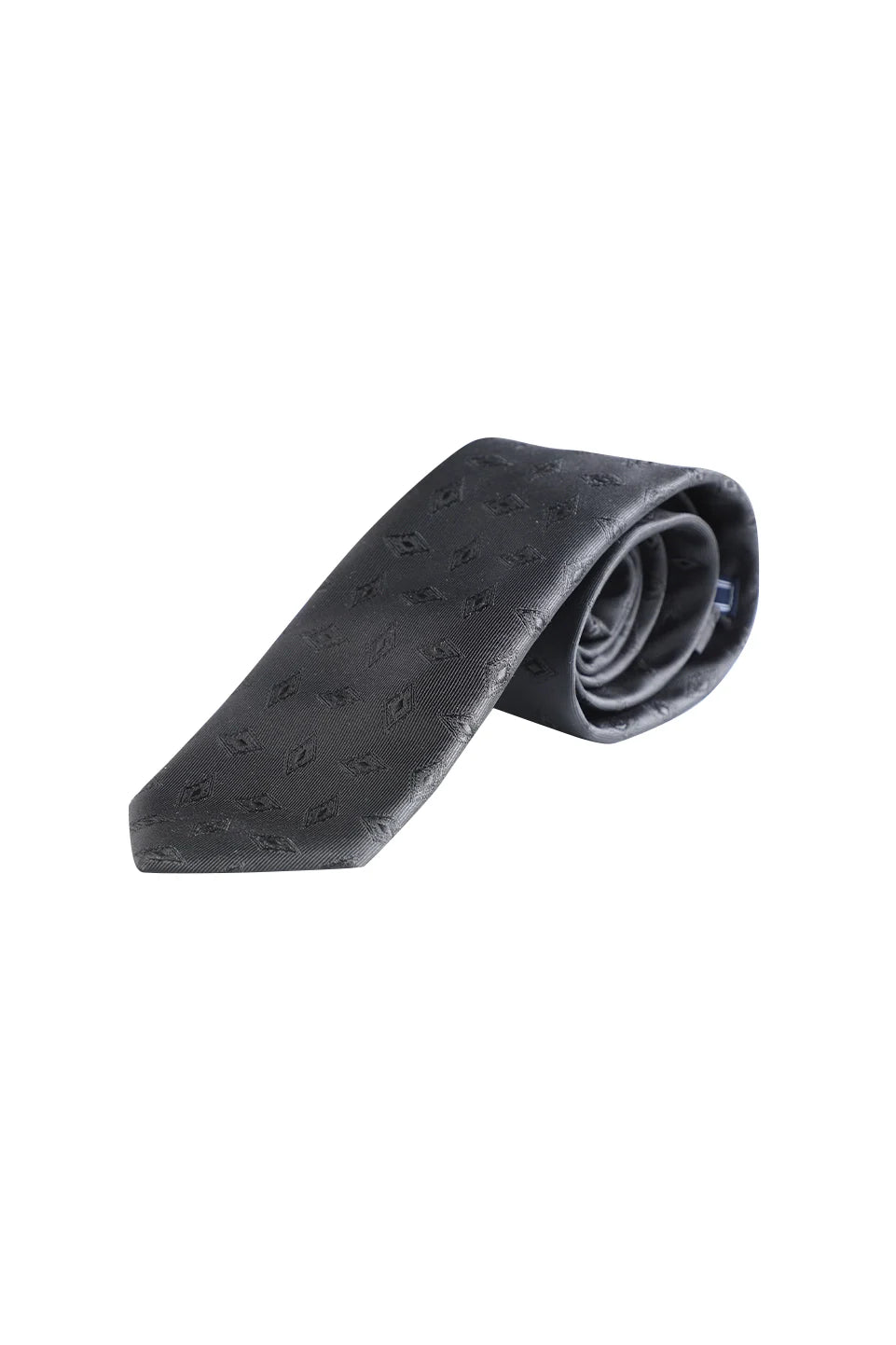 Dark Grey Tie With Design