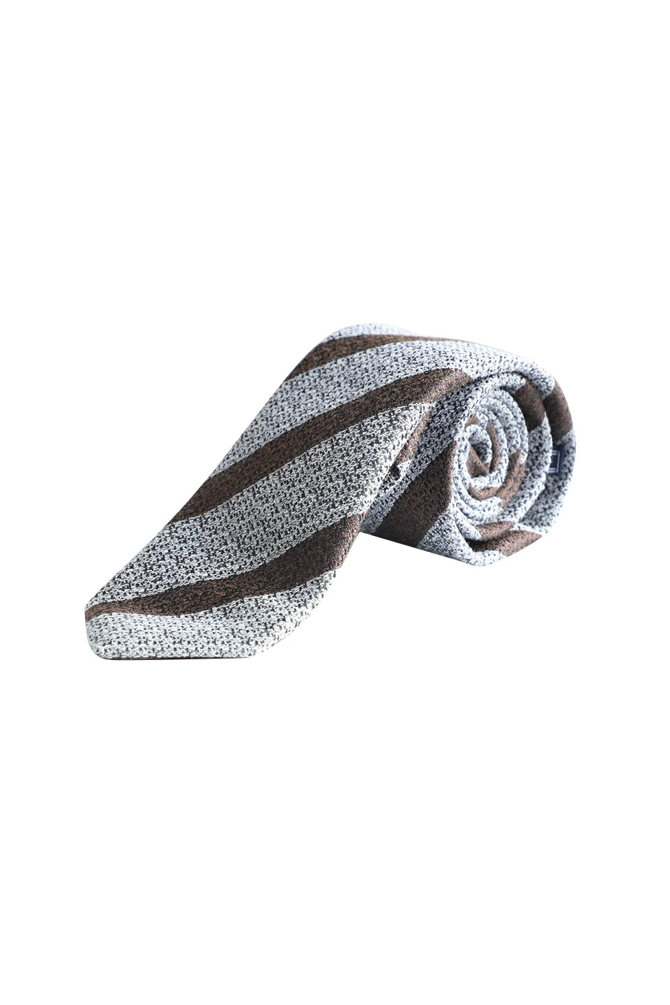 Casual Tie With Dark Brown Striped Design