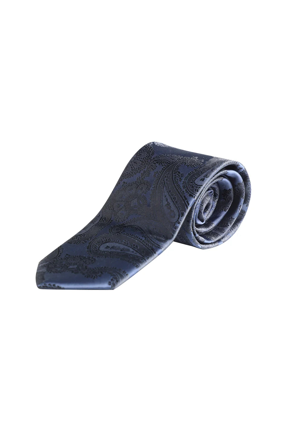 Casual Tie With Black Paisley-Patterned Design
