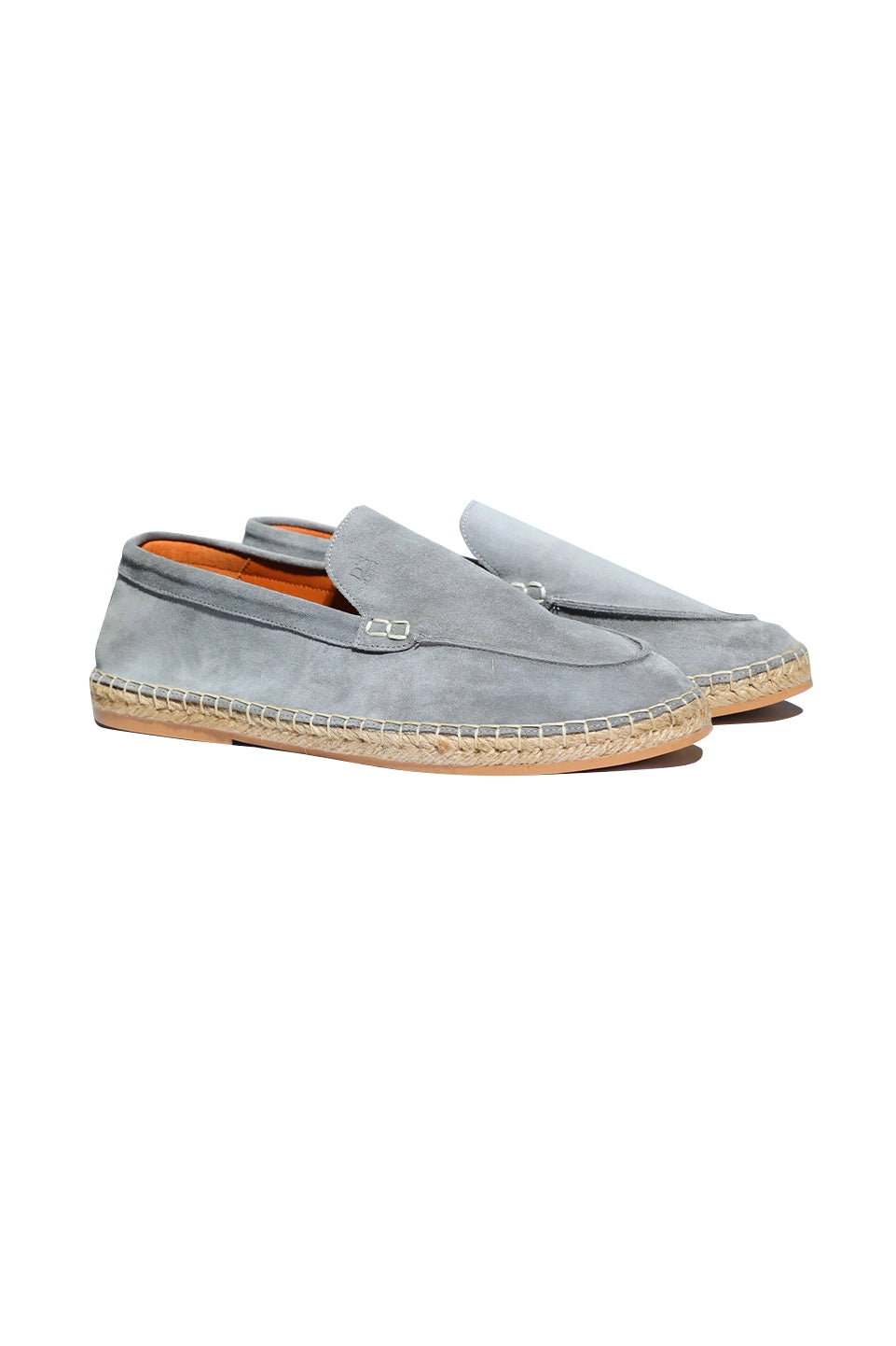Grey Slip On Round Moccasin -Style Toe