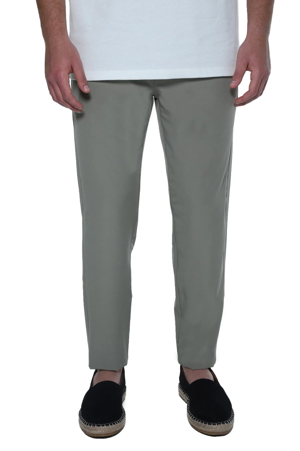 Green Pant With Slanted Side Pocket